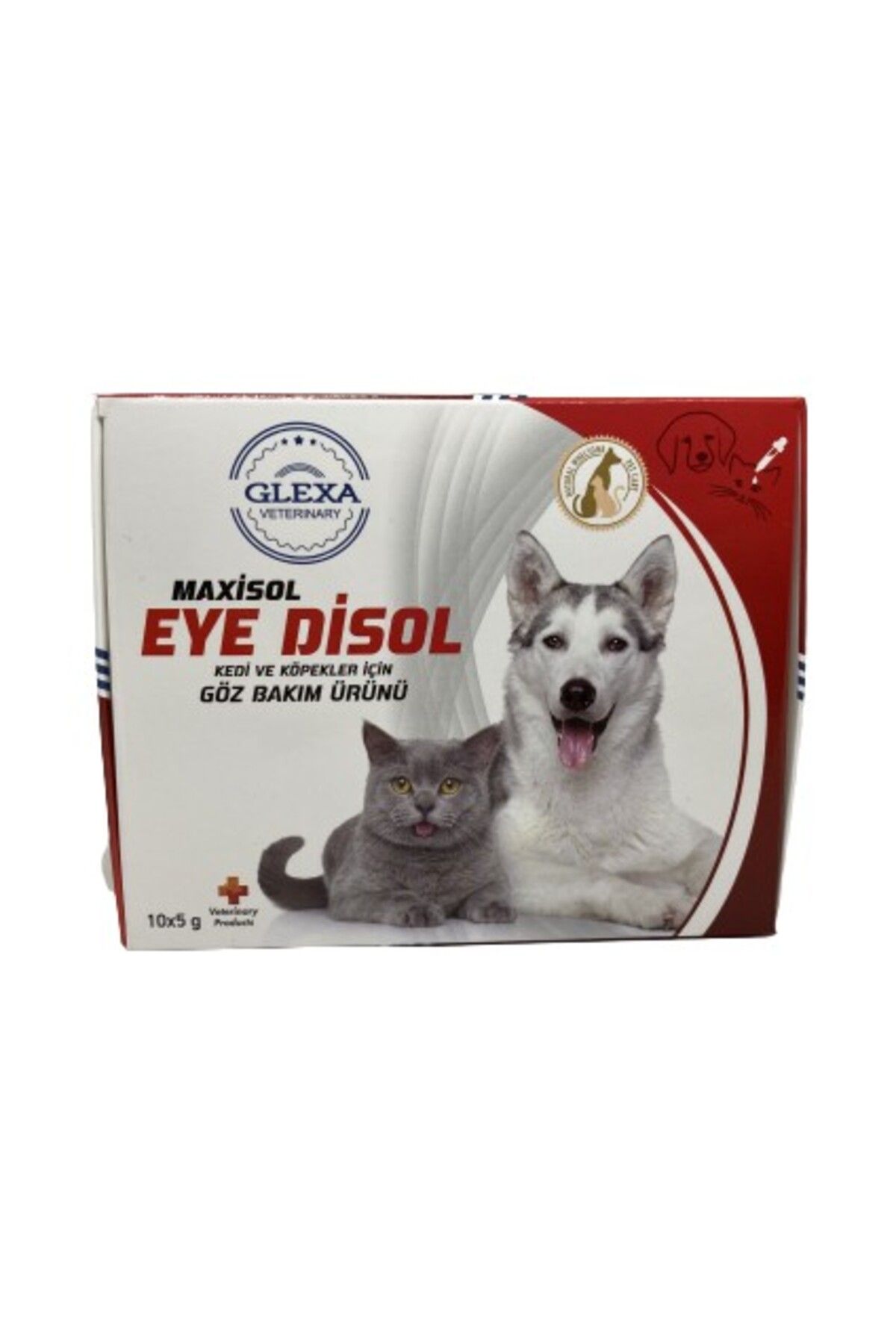 GLEXA Maxisol Eye Disol 10x5 gr Kedi Ve Köpekler Için Göz Bakım Ürünü