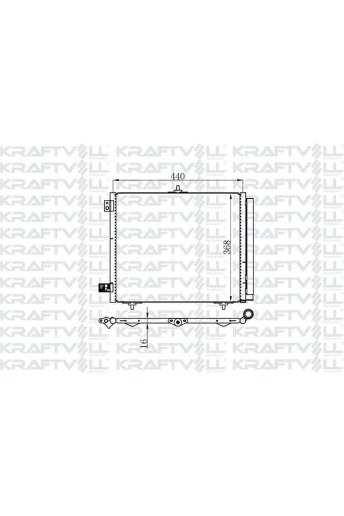 Kraftvoll KLIMA RADYATORU C2 C3 C3 II C3 PLURIEL C3 III DS3 P208 P207 P1007 P2008 OLCU: (420×374×16)
