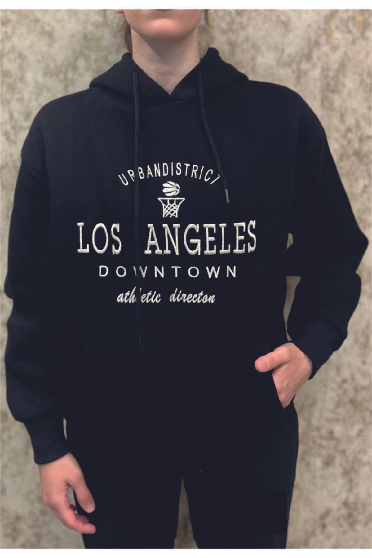 MAK sweatshirt kapşonlu siyah