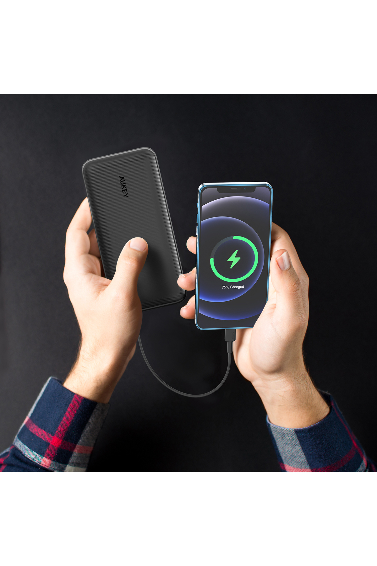 AUKEY-AUKEY Basix Pro Power Bank 22.5W PD & QC 3.0 20,000 mAh with Micro & Lightning Input Black 7