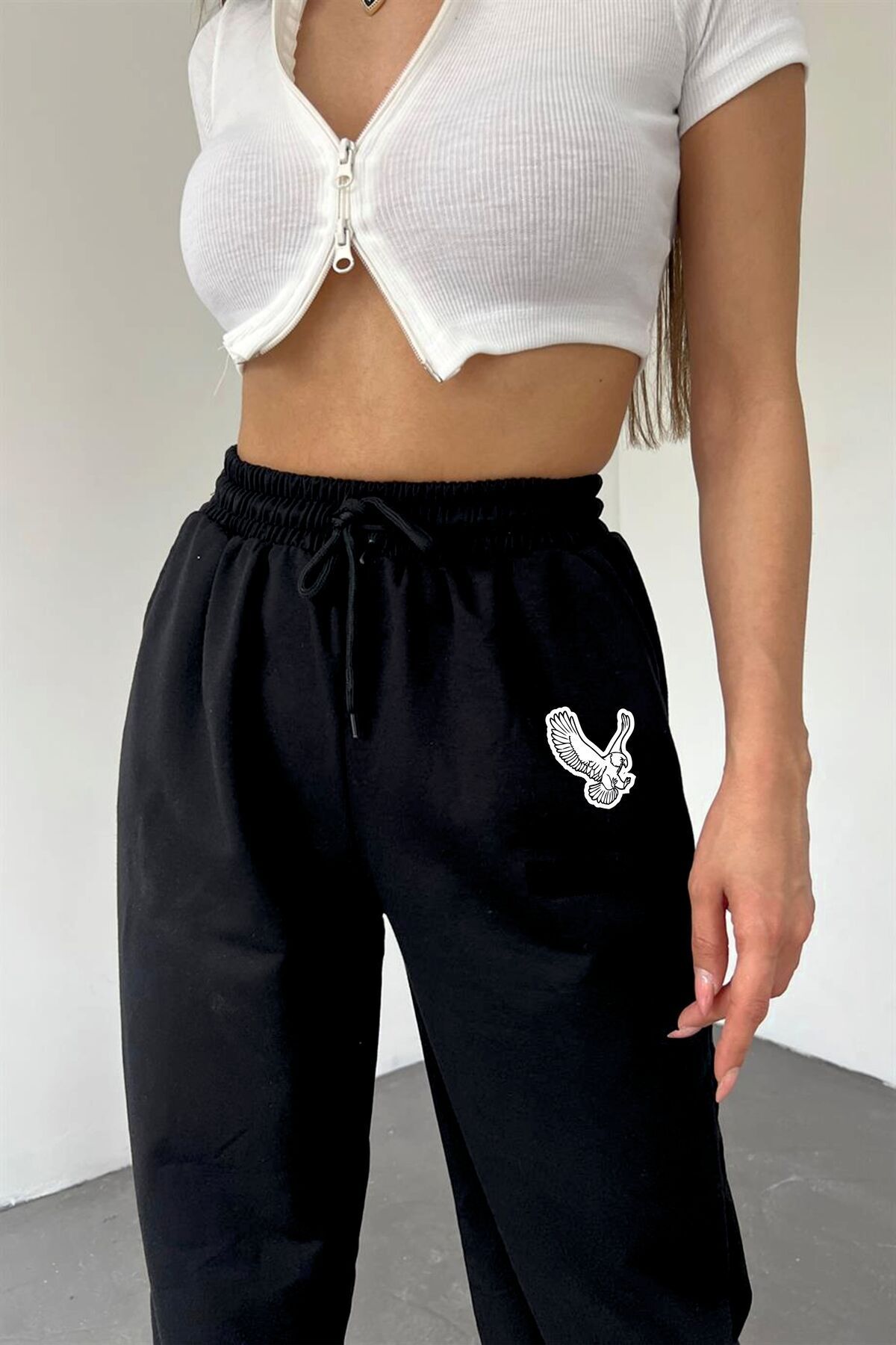 HOFFNUNG Jogger 2ıplik Örme Kumaş Lastikli Şardonlu Eşofman Altı