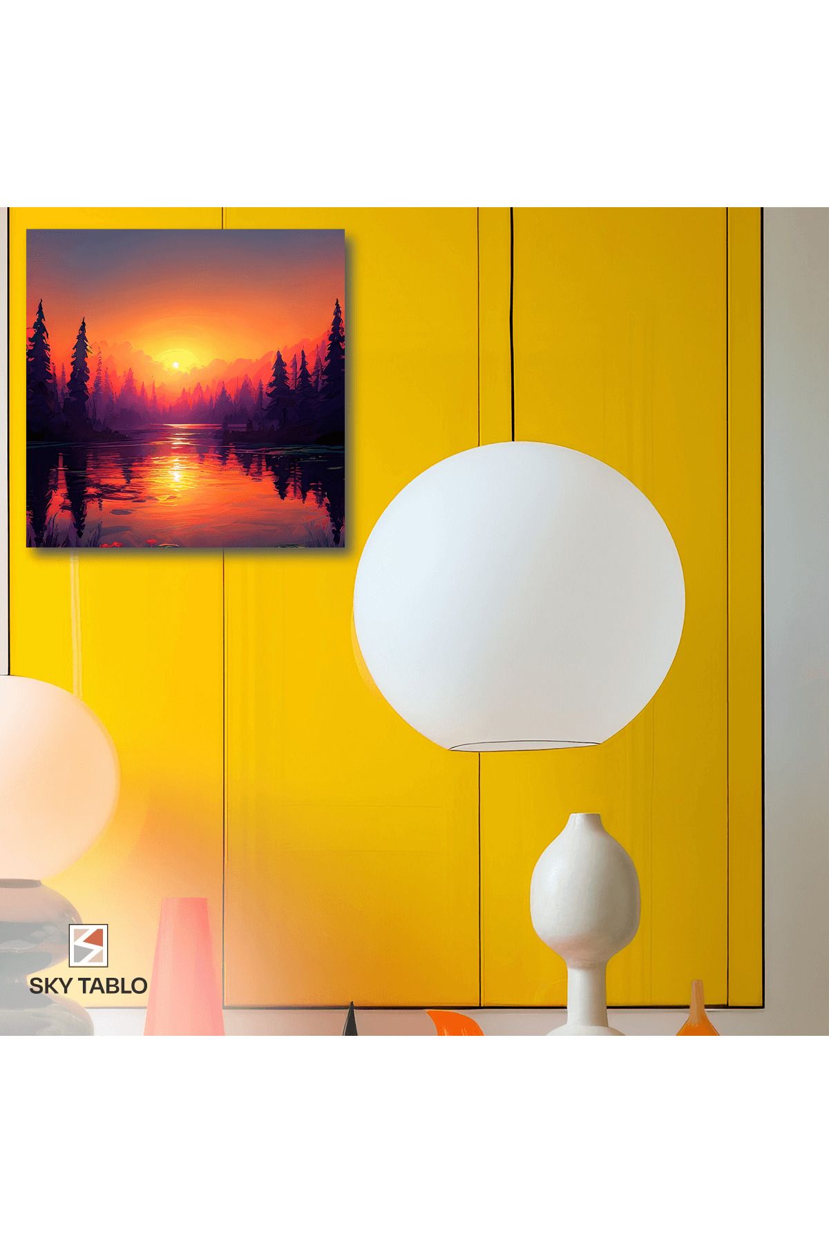 Home Morun İçinde Günbatımı Kanvas Tablo