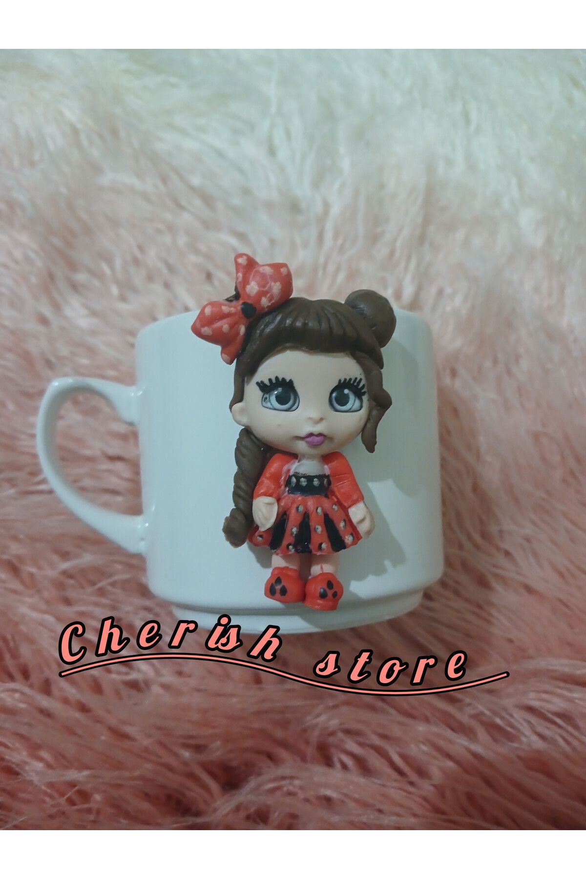 CHERİSH Polimer Kil kiz mug Kupa