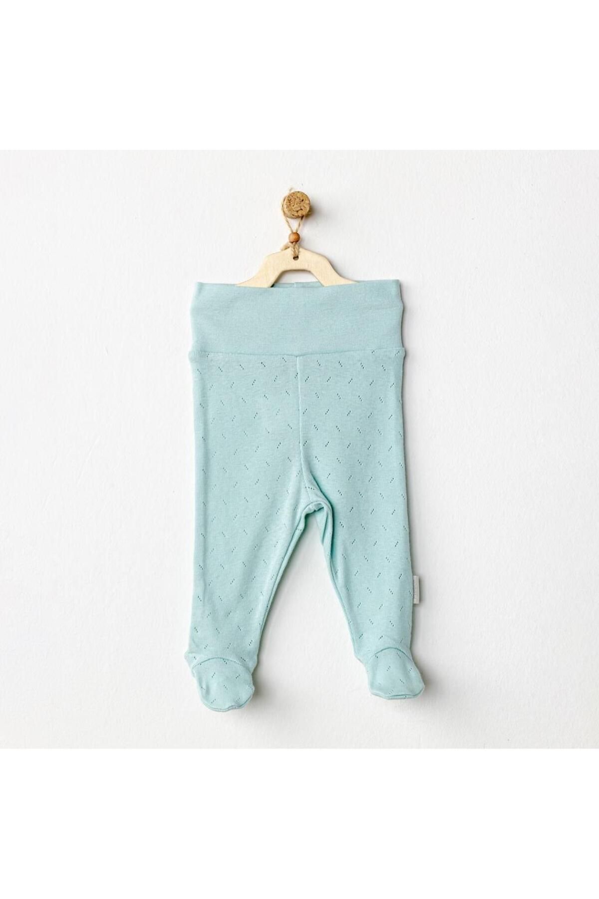 Toptan Bulurum AC24706 Jacquard Patikli Bebek Pantolon Green