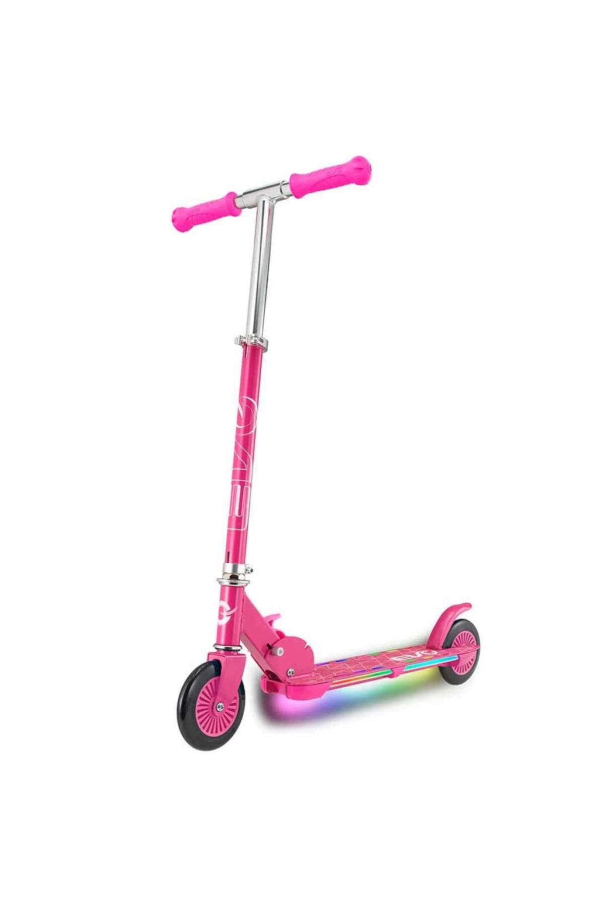 NEZADE STORE Evo 2 Tekerlekli Flash Işıklı Pembe Scooter