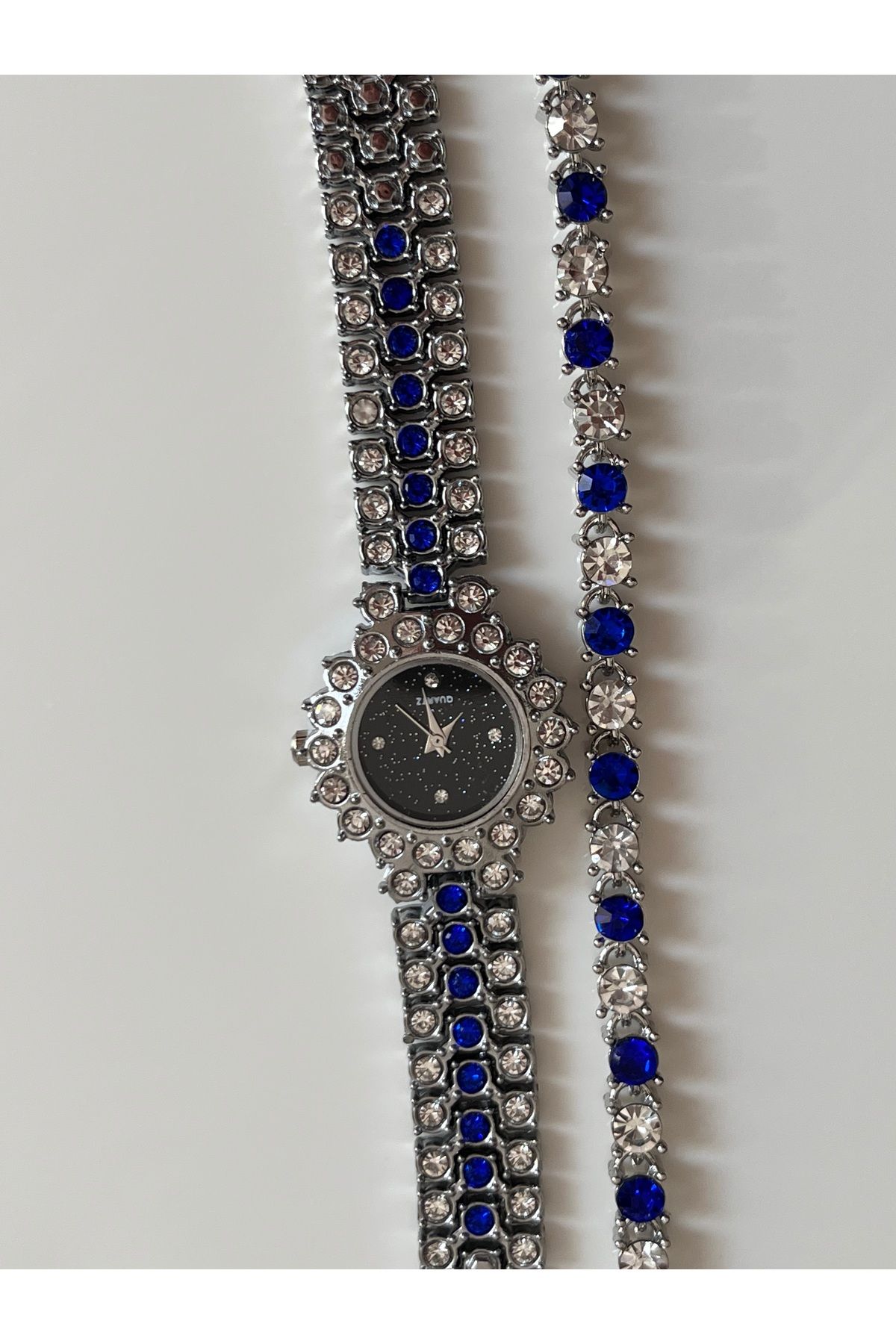 HNG JEWELRY 2 Lİ BAROK TAŞLI ŞIK KADIN SAATİ