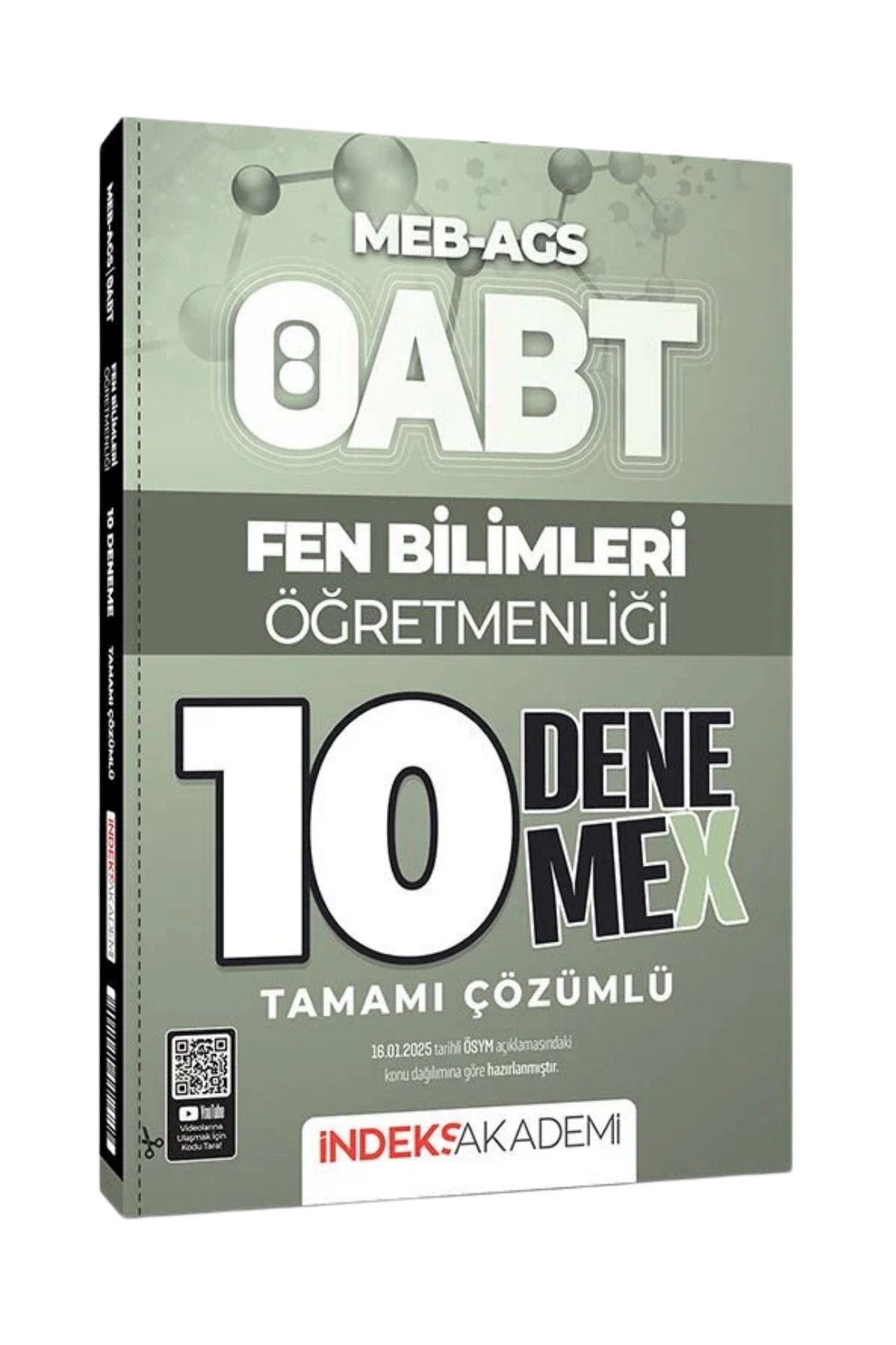 İndeks Akademi ÖABT MEB-AGS Fen Bilimleri Öğretmenliği Tamamı Çözümlü 10 DenemeX-YEP YENİ