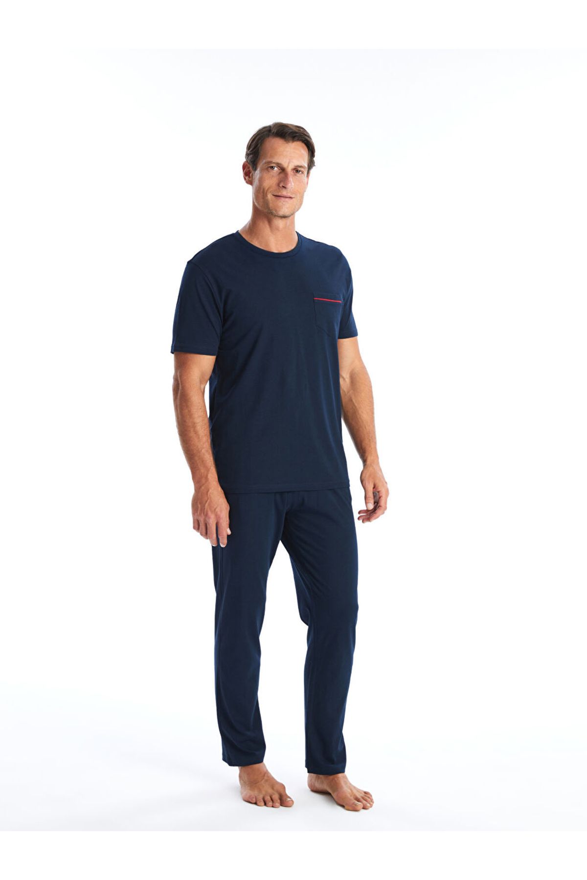 JustMORE Erkek Cepli Kısa Kollu Pijama takımı