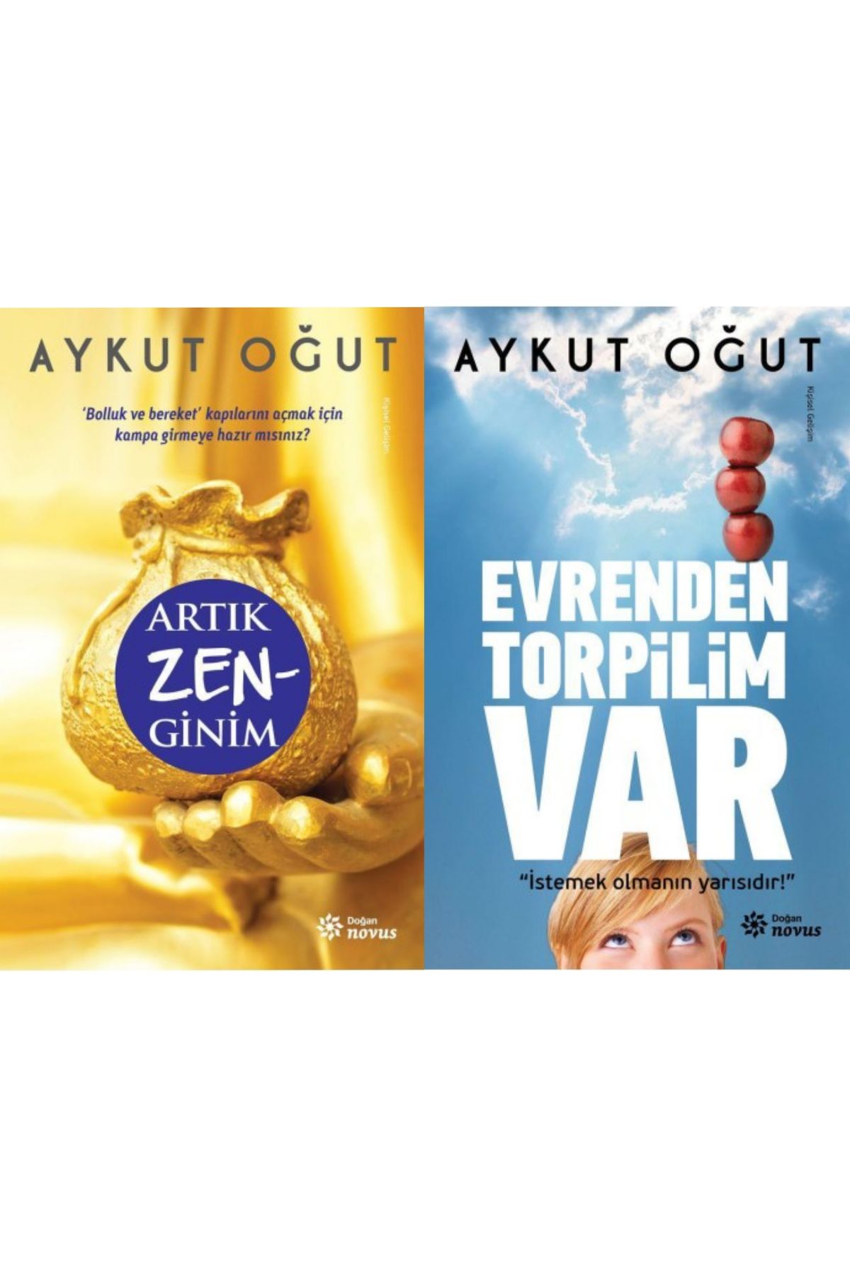 Doğan Novus Artık Zenginim - Evrenden Torpilim Var Aykut Oğut 2 li Kitap Seti