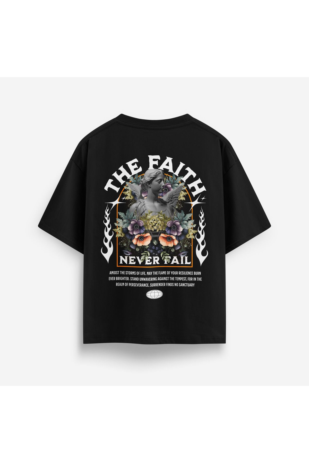 Street301 Unisex The Faıht Baskılı Oversize T-Shirt