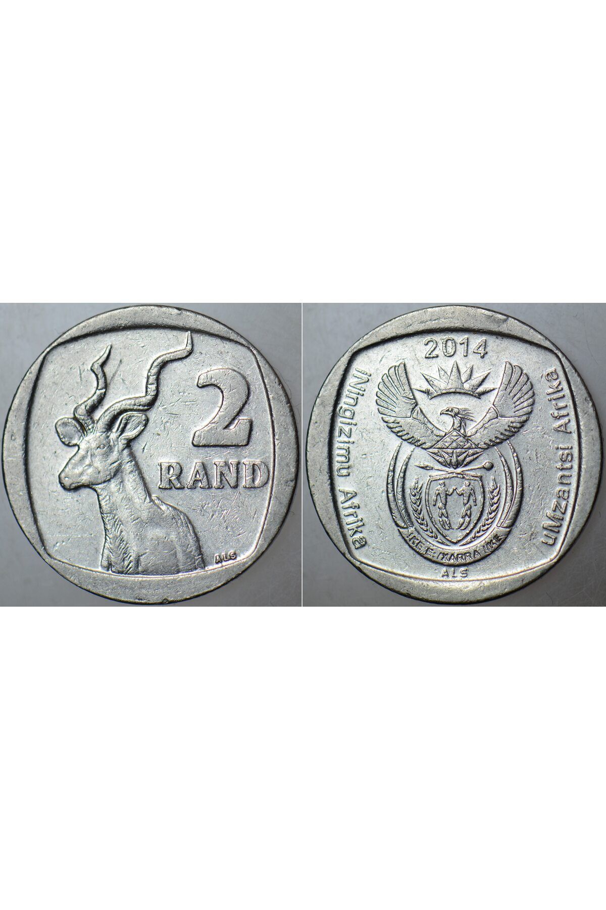 Banknoting GÜNEY AFRİKA CUMHURİYETİ 2 RAND 2014 BÜYÜK KUDU ANTİLOBU TEMALI.