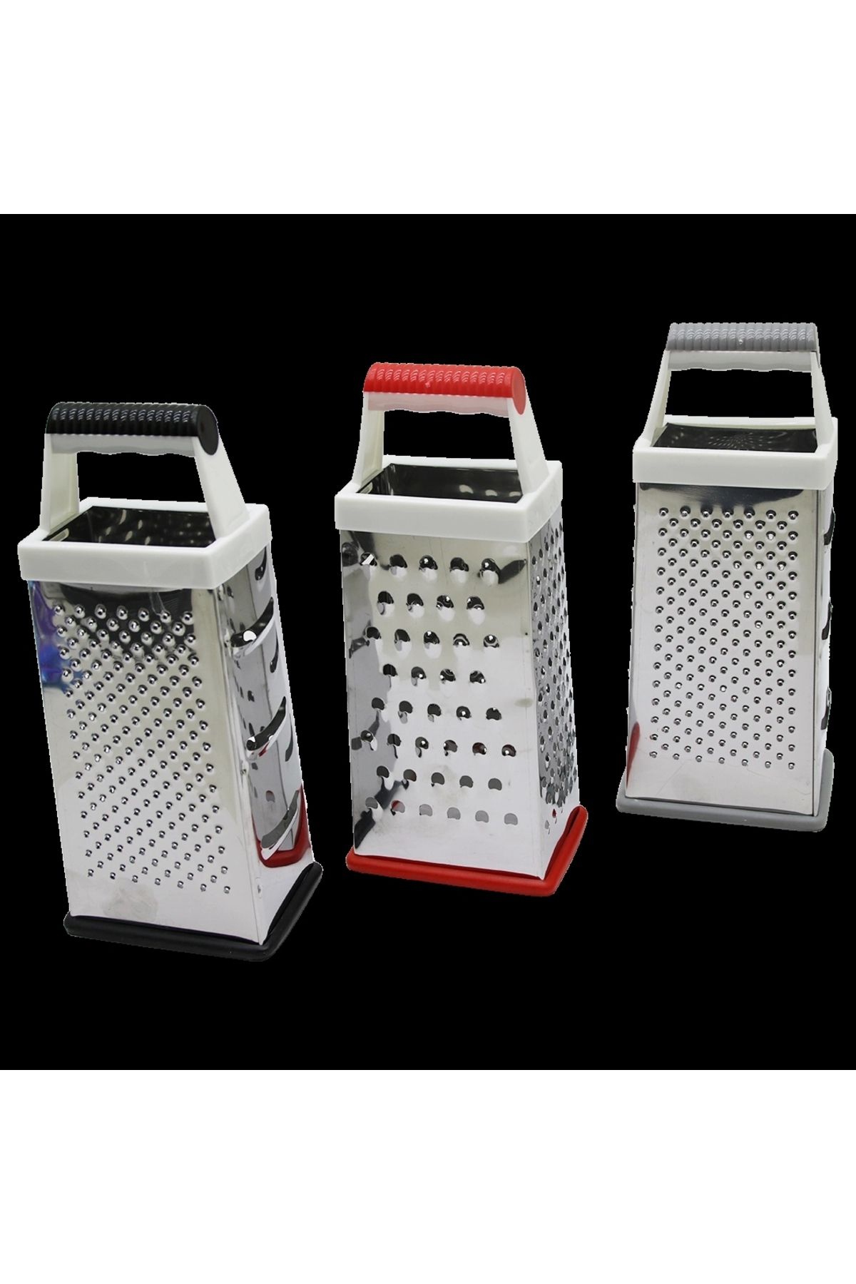 Lenaca Inox Dörtgen - Büyük Metal Rende Plastik Saplı
