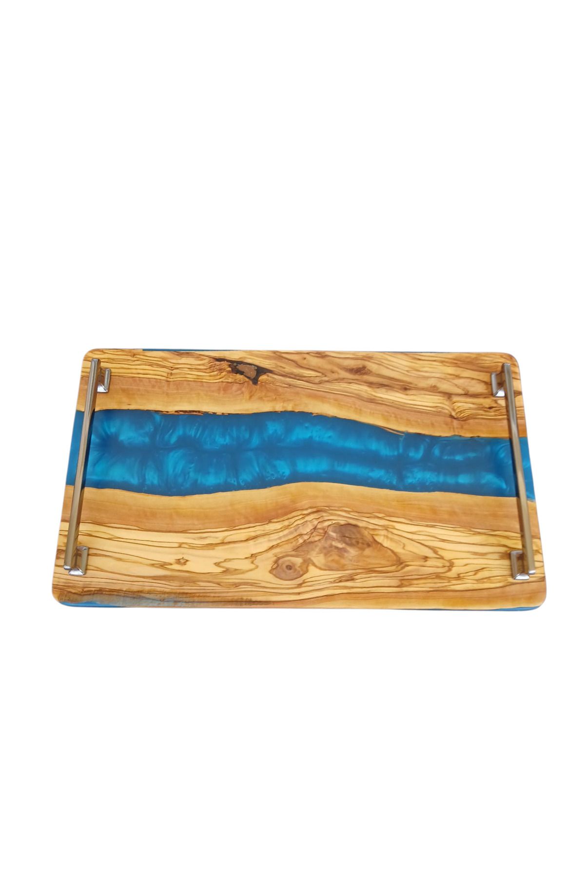 Aksoy Wood Sunum Tepsisi (Zeytin Ağacı ve Epoksi) 23x40