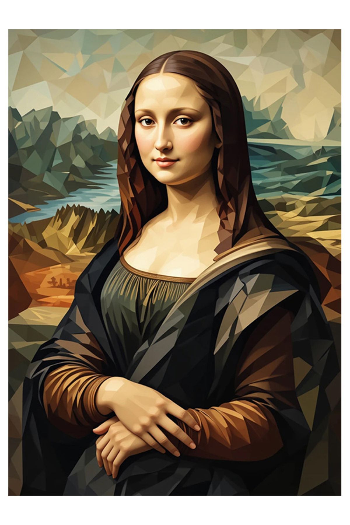 Bedeko Yapay Zeka Mona Lisa Mdf Tablo