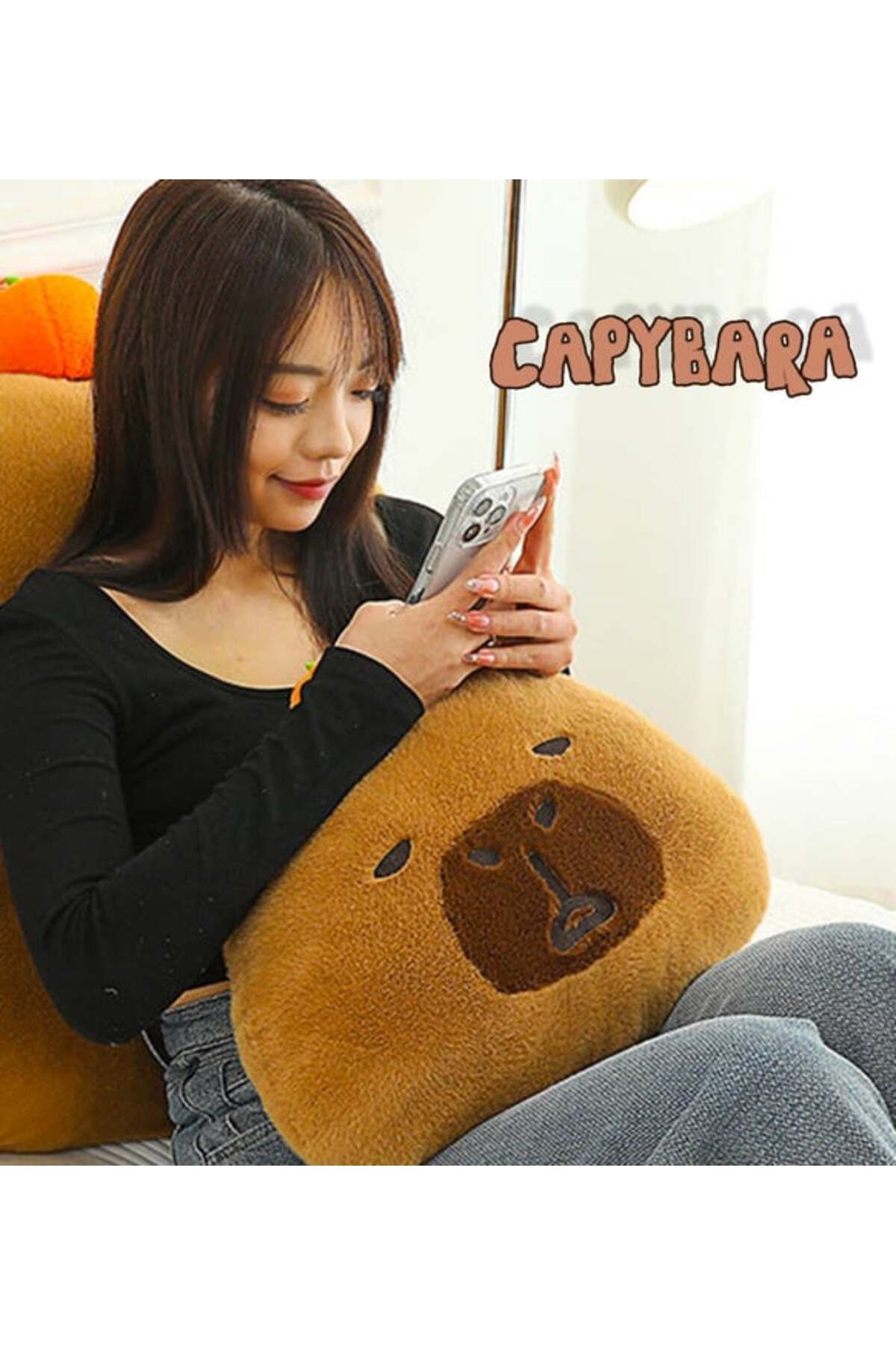 keyfimshop Kişiye Özel Fotoğraflı Kapibara Capybara Polar Yastık & 3D Satürn Kız Samanyolu Işıklı Kristal Küre
