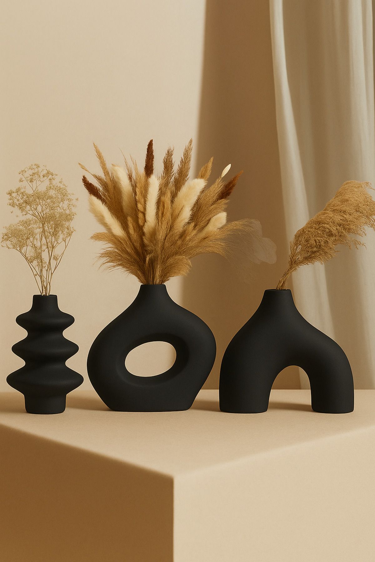 Minima Art Studio Yeni Sezon İskandinav Tarzı Bohem 11 cm Vazo Pinterest Pampas Vazosu Dekoratif Salon Aksesuarı