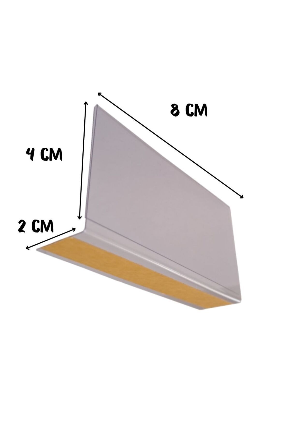 Mny Design 20 Adet Pvc Etiketlik Raf Önü Yapışkanlı 8x4 Cm etiketlik fiyatlık