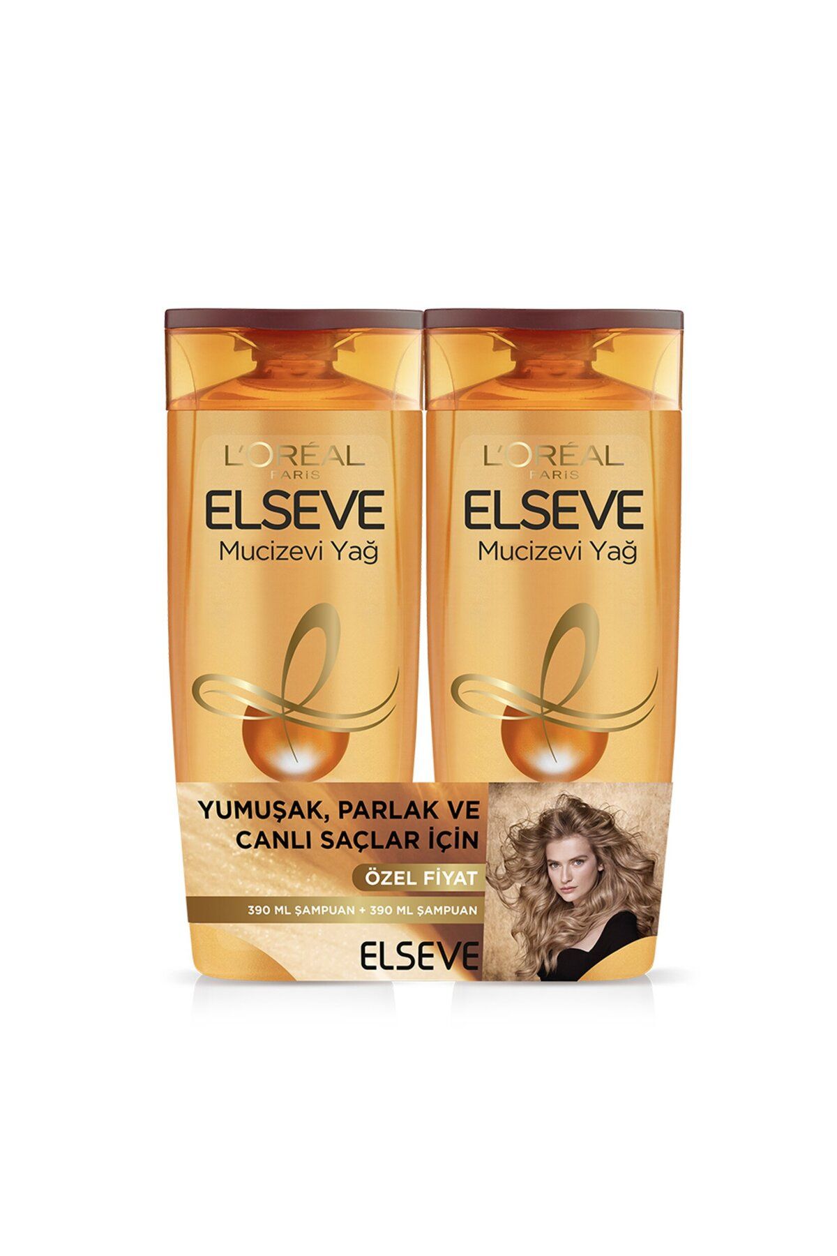 ELSEVE Mucizevi Yağ Bakım Şampuanı 2X390ml
