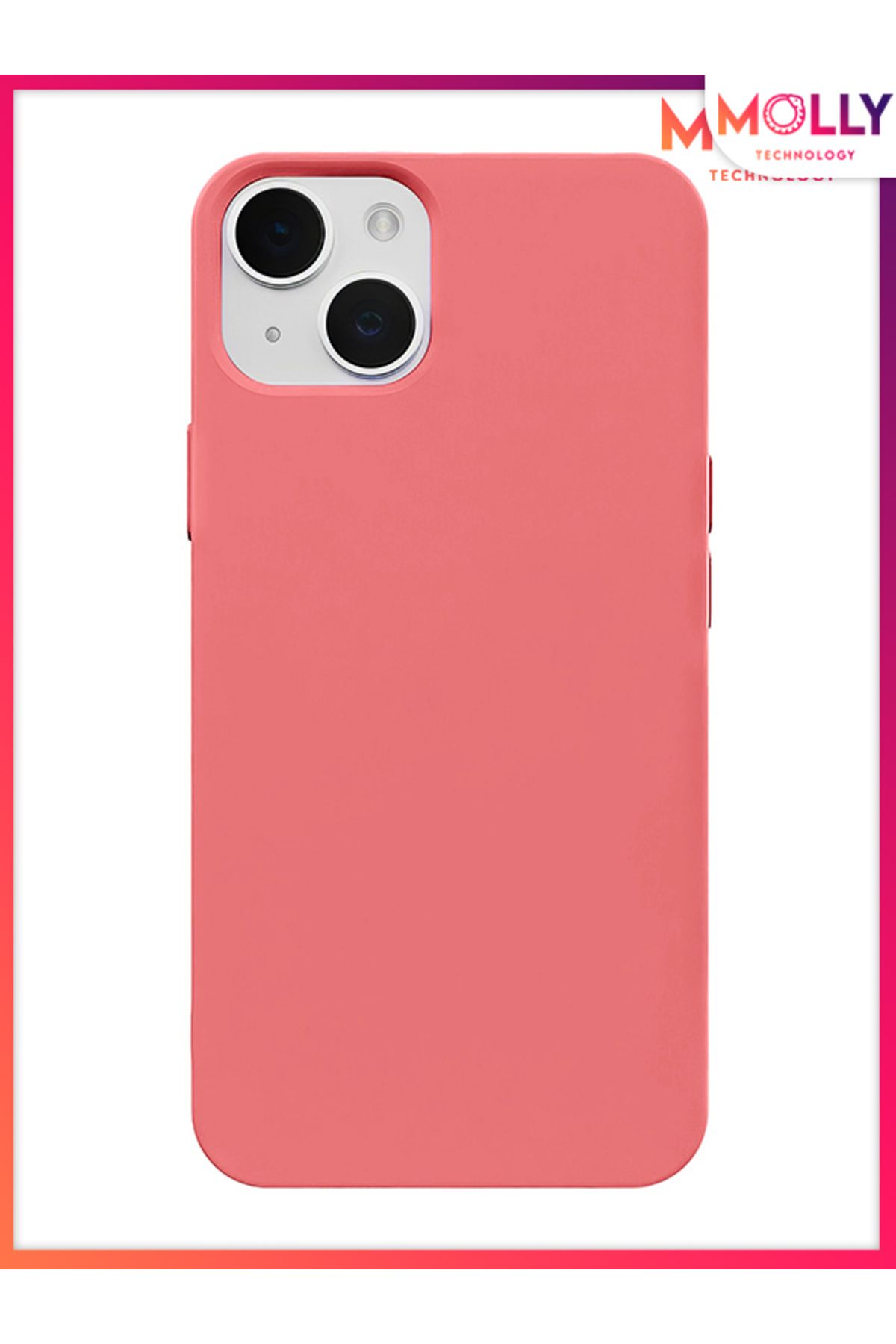 Molly iPhone 13 İçin Pamuk Şeker Liquid İçi Kadife Silikon Kılıf