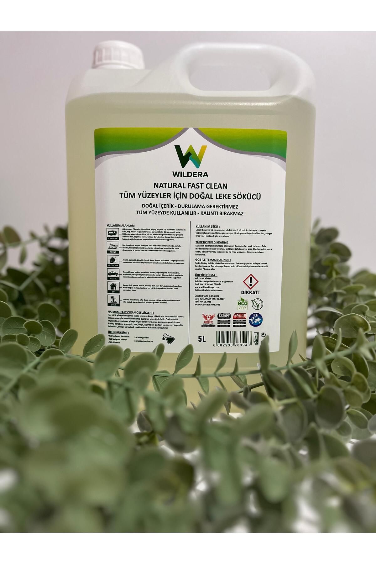 wildera Natural Fast Clean - Tüm Yüzeyler İçin Doğal Leke Sökücü 5L