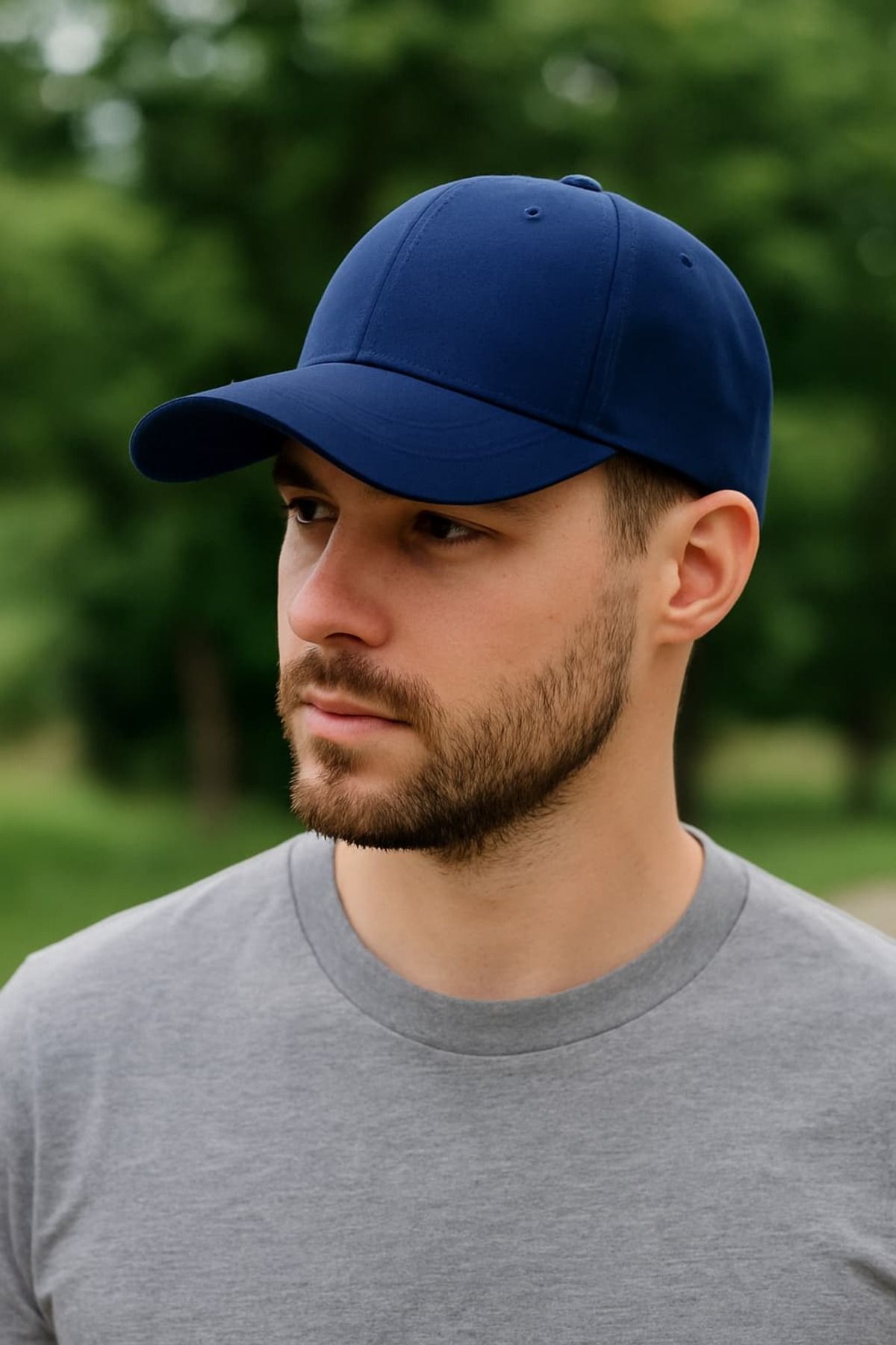 WOHOME Unisex Basic Cap Düz Şapka- Erkek -
