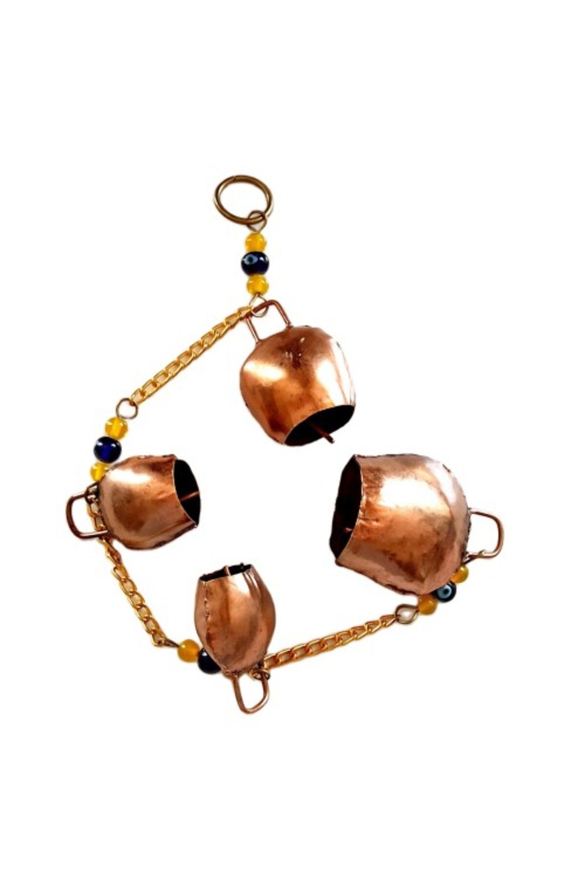 SAVA HOME COLLECTİON Bronz Renk Boncuklu Rüzgar Çanı