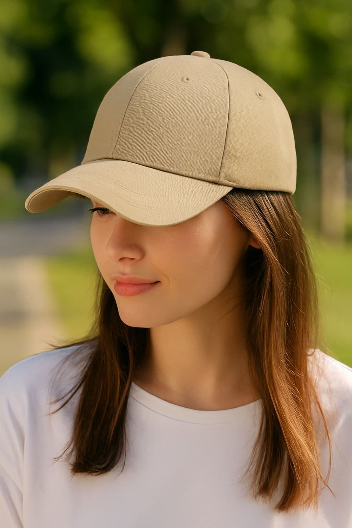 WOHOME Unisex Basic Cap Düz Şapka-Kadın Şapka-