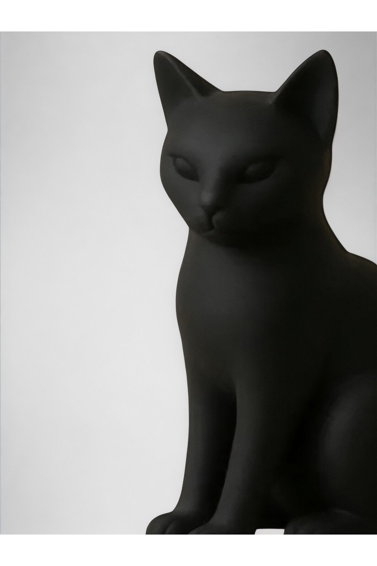 Lades Kedi Heykeli Minimalist Siyah