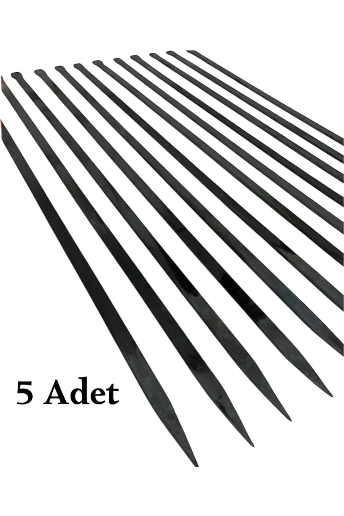 YILMAZNARGİLE Tavuk Kanat Şişi 5 Adet- Yassı Silme Demir - Galvanizsiz –Boy 60cm–En 7mm-Kalınlık 2mm,Piliç Şişi