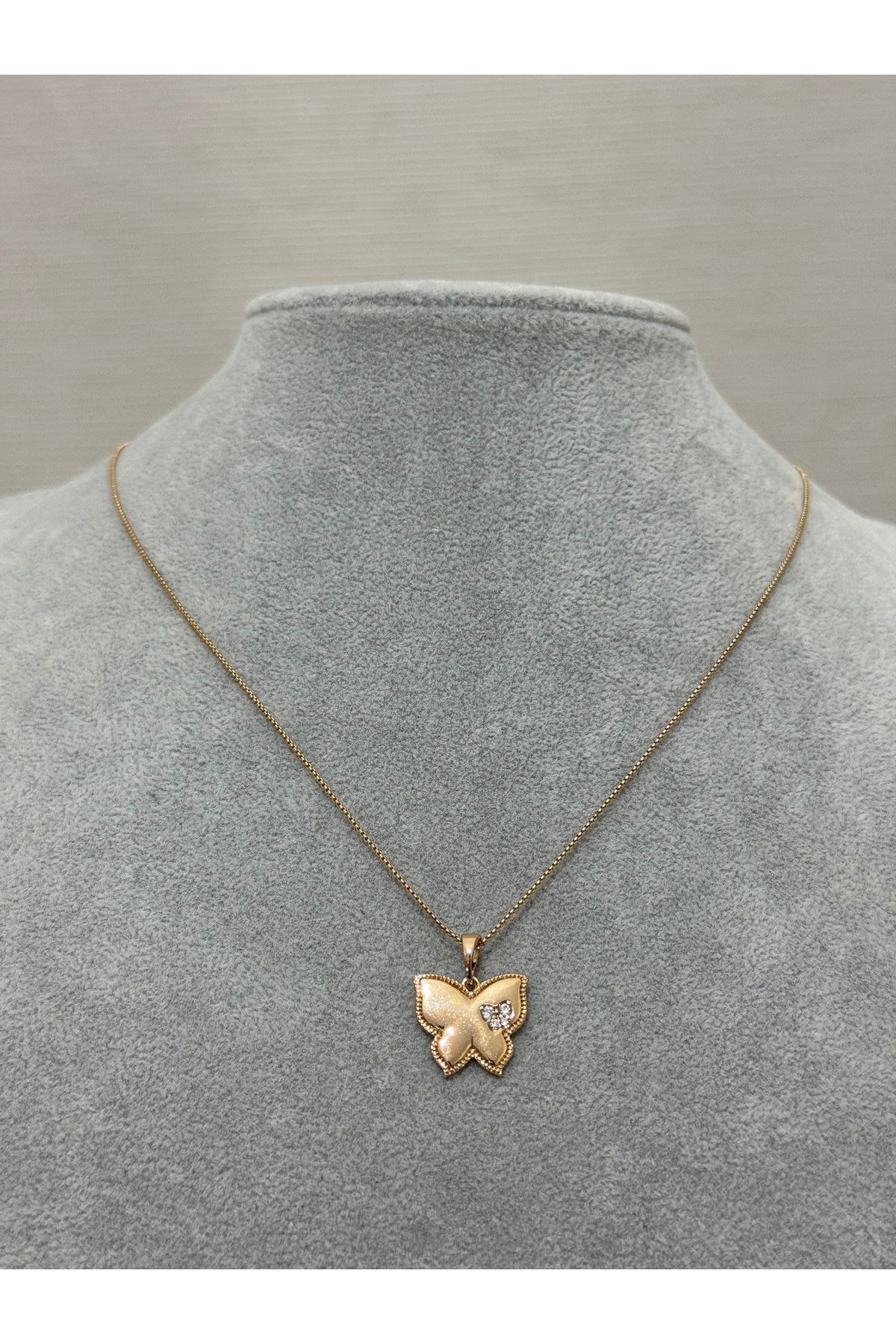 XUPING JEWELRY 316L kelebekli taşlı çelik kolye paslanmaz kararmaz
