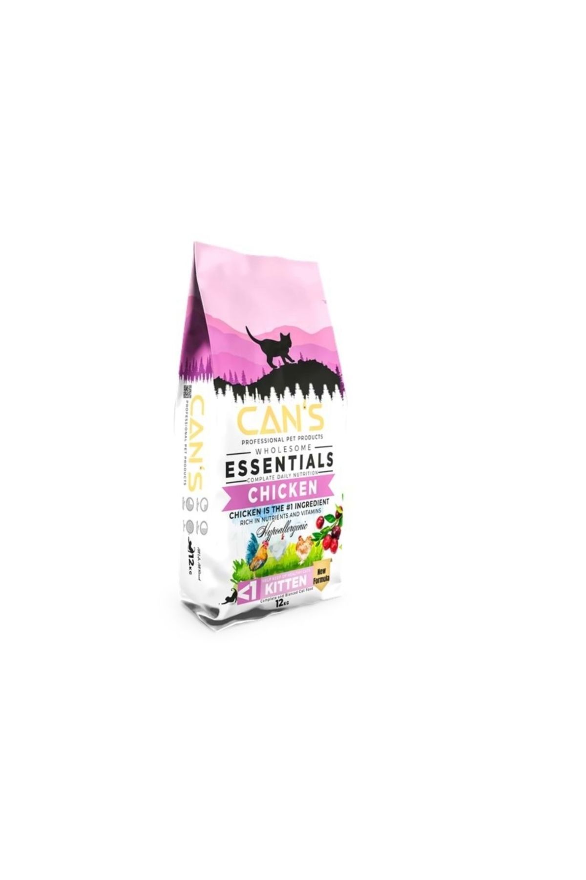 Cans Cat Kitten Yavru Kedi Maması 12 kg Chıcken Tavuk Etli