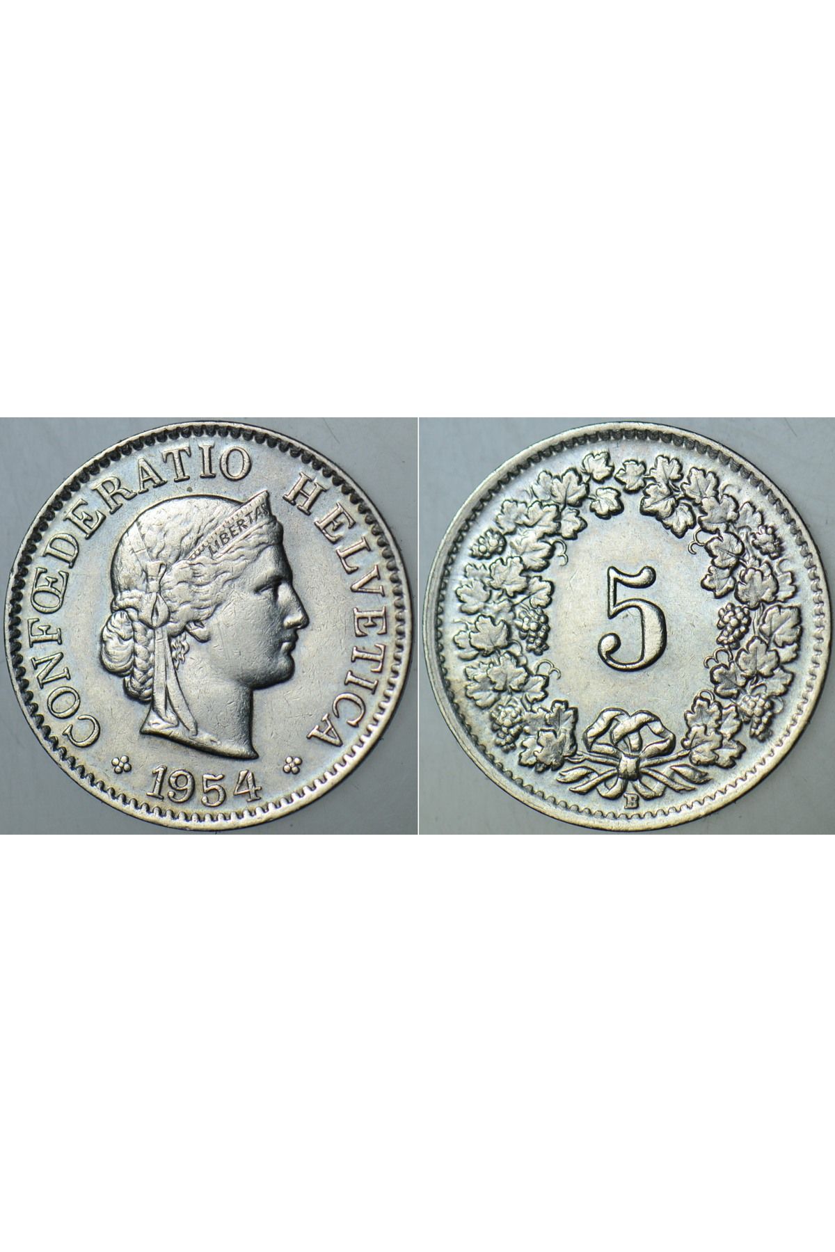 Banknoting İSVİÇRE 5 RAPPEN 1954.
