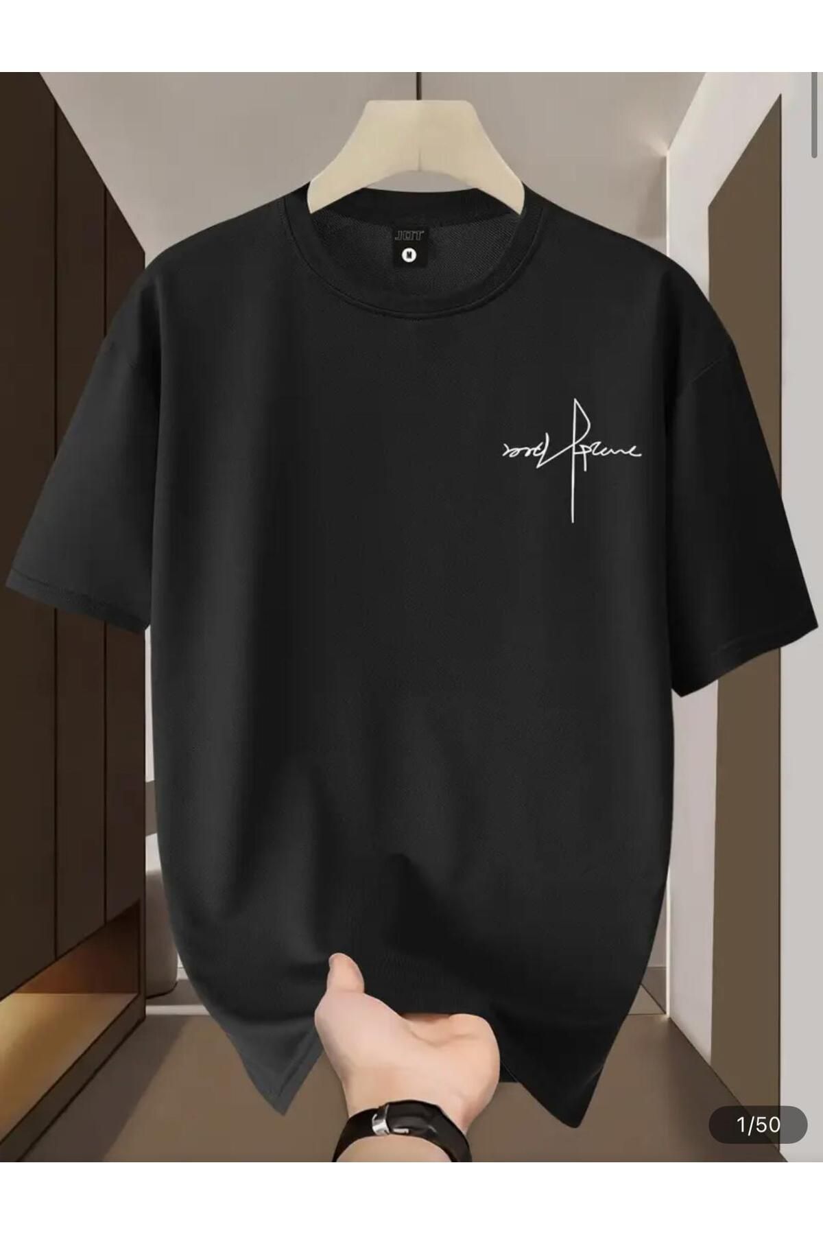 fukuza Oversize Siyah Tişört