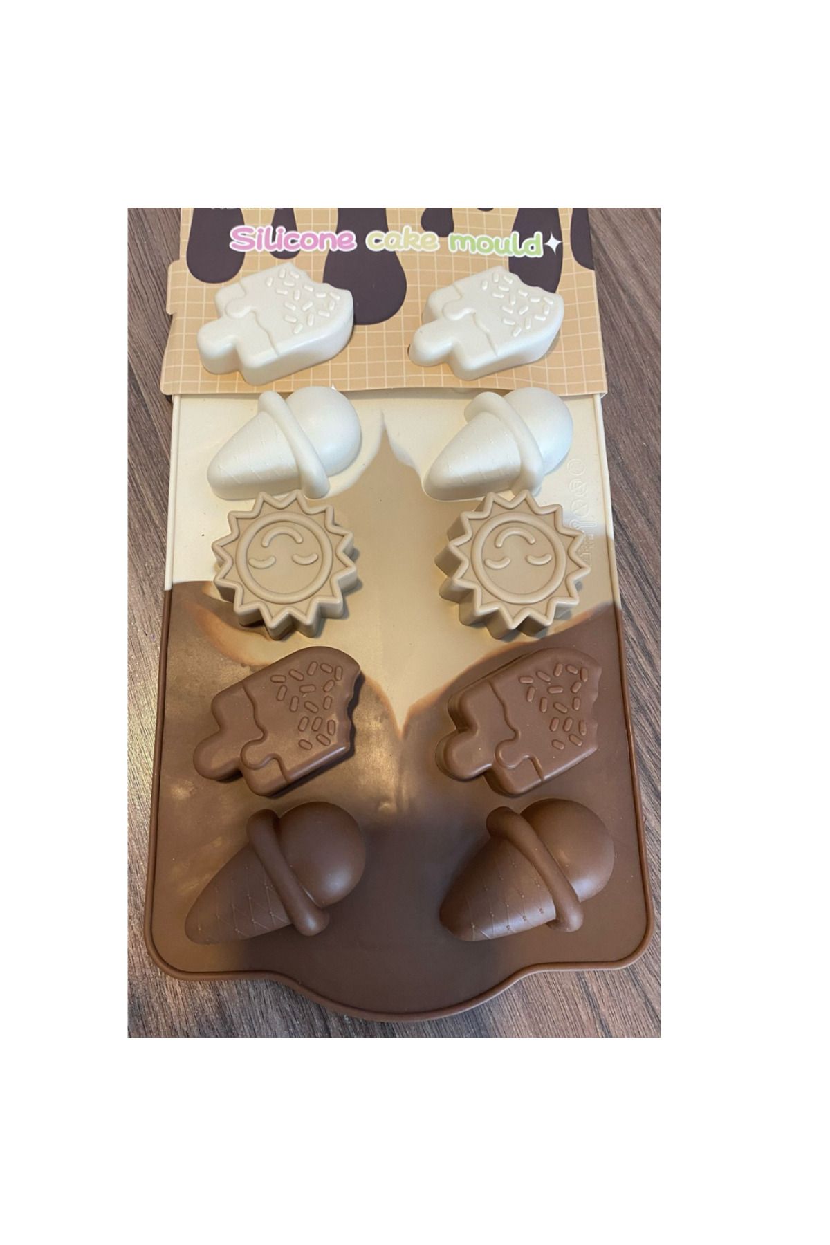 adin tasarım Silikon Dondurma Güneş Sabun Kokulu Taş Kalıbı Yaz temalı Mum Kalıbı Çikolata Kek Muffin Buz Kalıbı