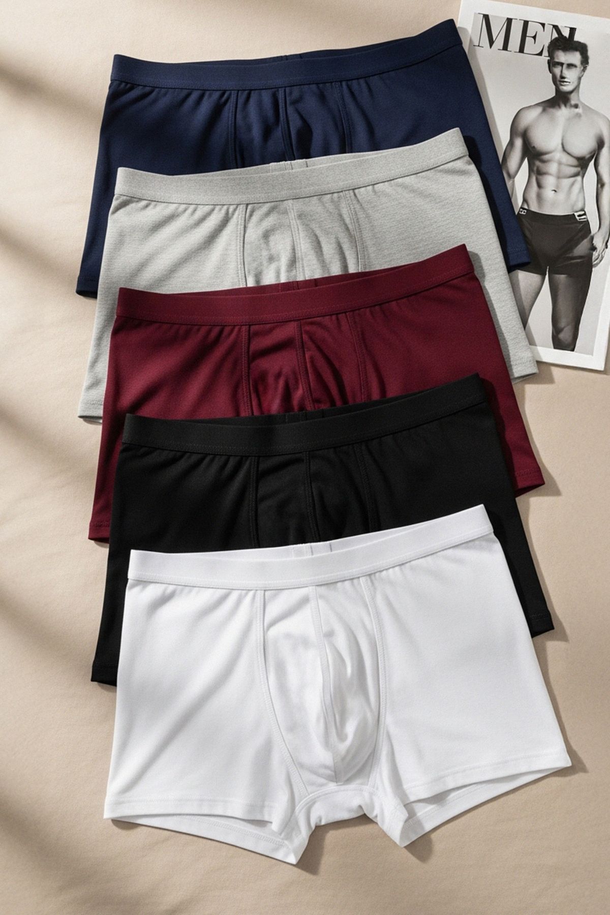 Trendyol Collection-5 db pamut boxer csomag - többszínű, TMNAW21BX0018 1