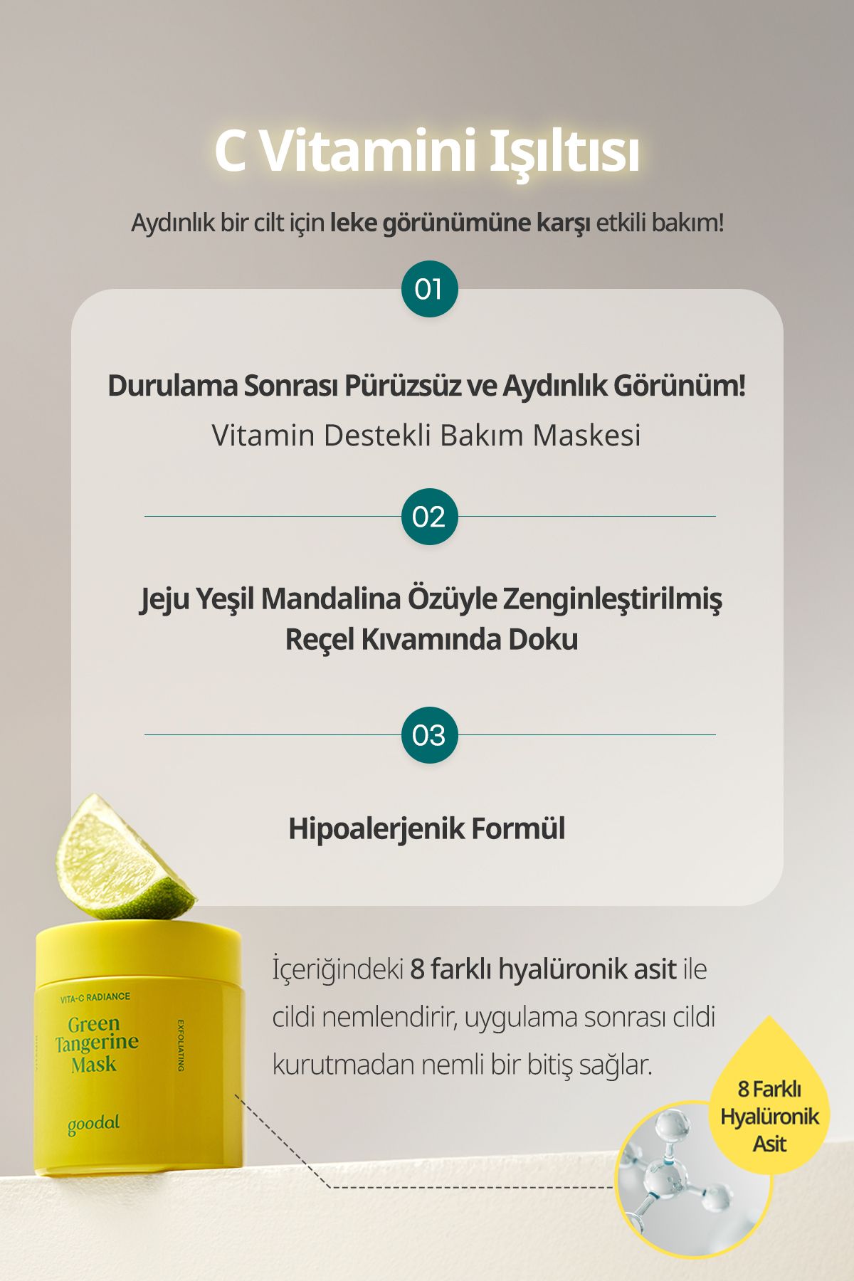 Goodal-Green Tangerine Vita C Radiance Mask - Green Tangerine Extract Radiance Mask 2