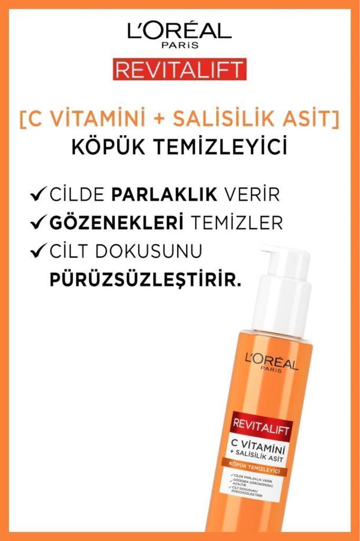 Revitalift C Vitamini Gözenek Görünümü Karşıtı Peeling Etkili Tonik & Aydınlatıcı Köpük Temizleyici — PKTPEELTONIKKPKTEMIZ — تصویر 6 از 8