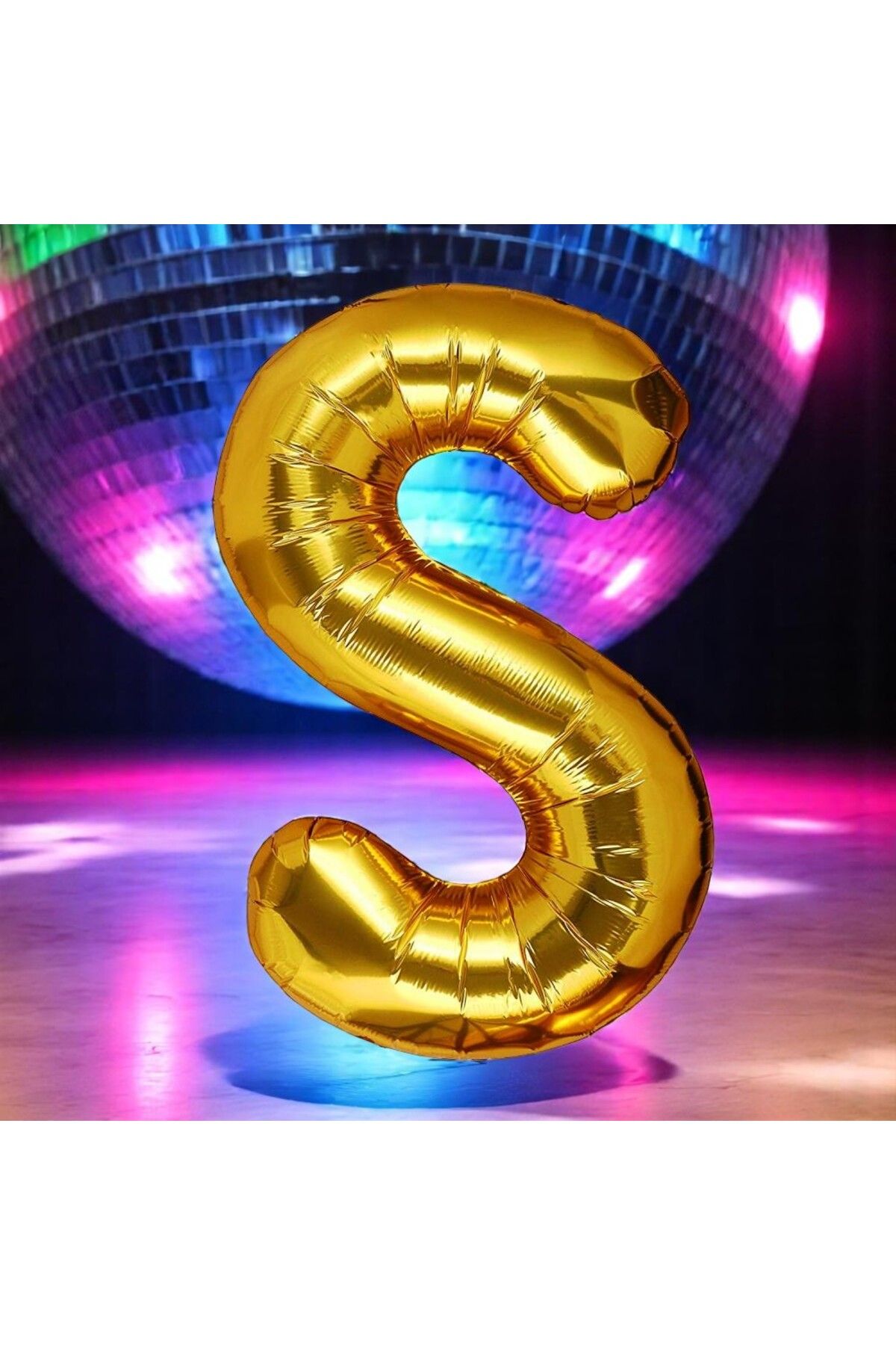 Kuzey VIP YÜKSEK KALİTE 1 METRE GOLD S HARFİ FOLYO BALON GOLD S HARF BALON HELYUM GAZINA UÇAN BALONA UYGUN