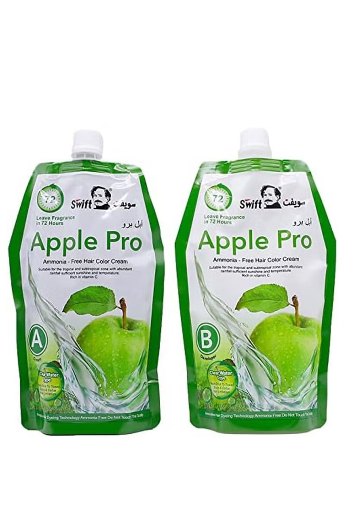 SWİFT-Swift Apple Pro Hair Dye 100% Grey Coverage 500ml (Dark Brown) 2