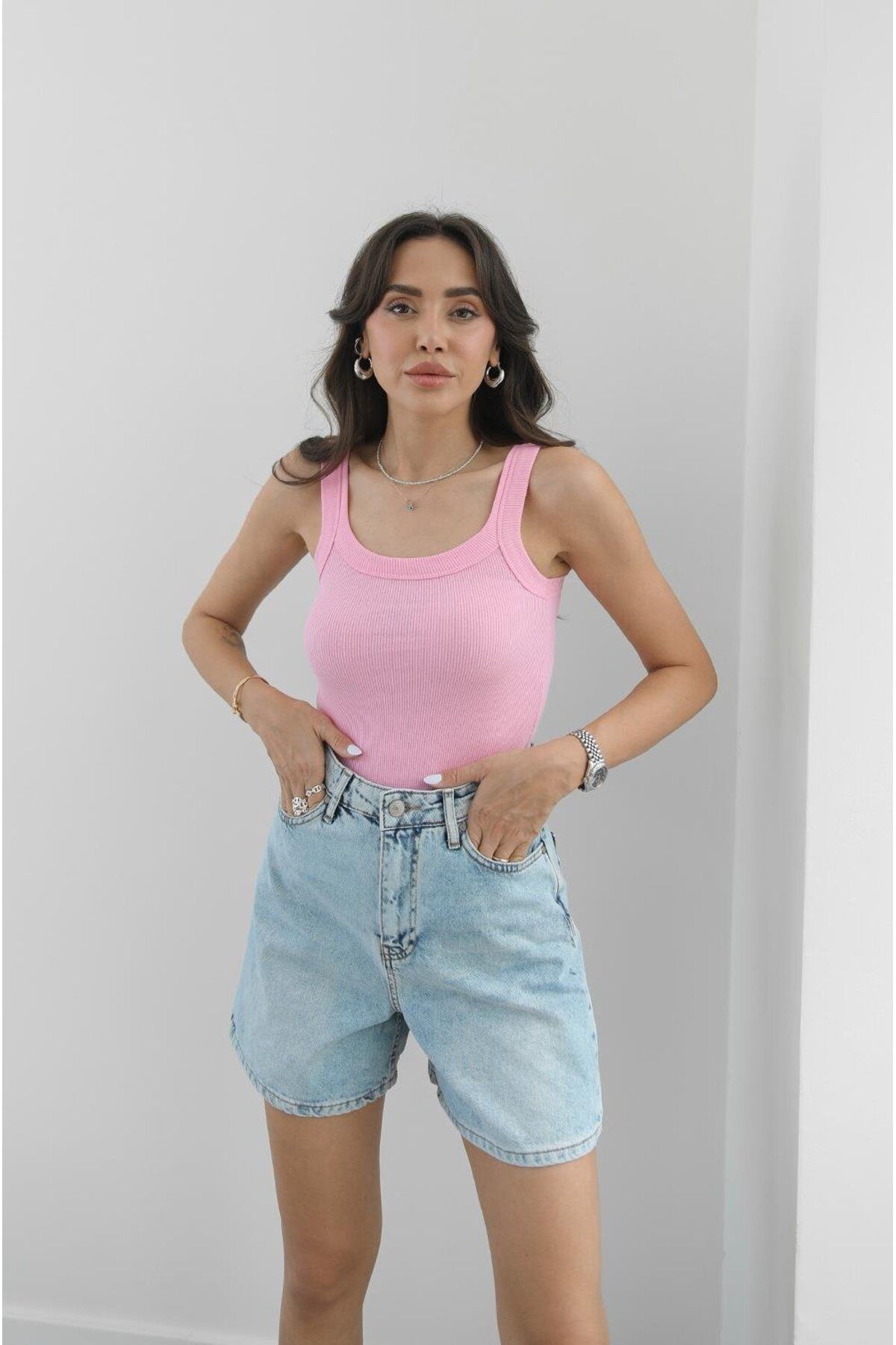 Havoş Pembe Snor Fitilli Atlet