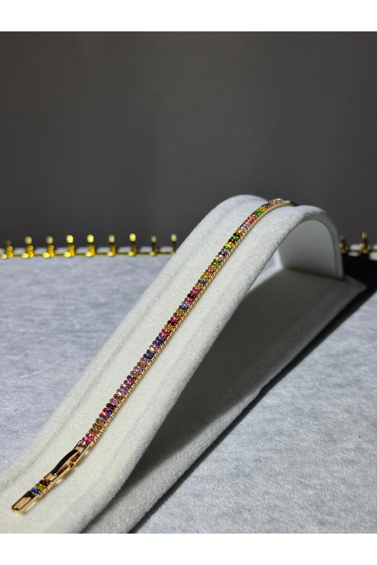 XUPING JEWELRY 316L renkli zirkon taşlı çelik bileklik paslanmaz kararmaz