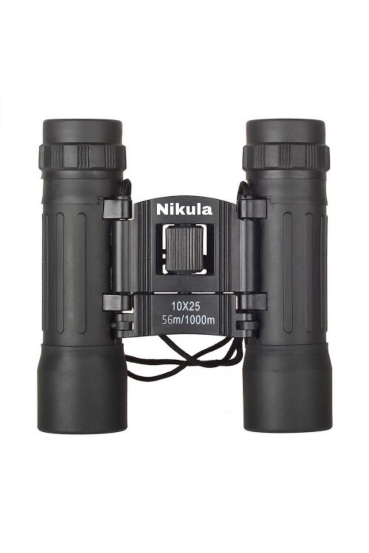 Fixport Nikula 10X25 Av Dürbünü -56M/1000M - Kauçuk Kaplama Siyah