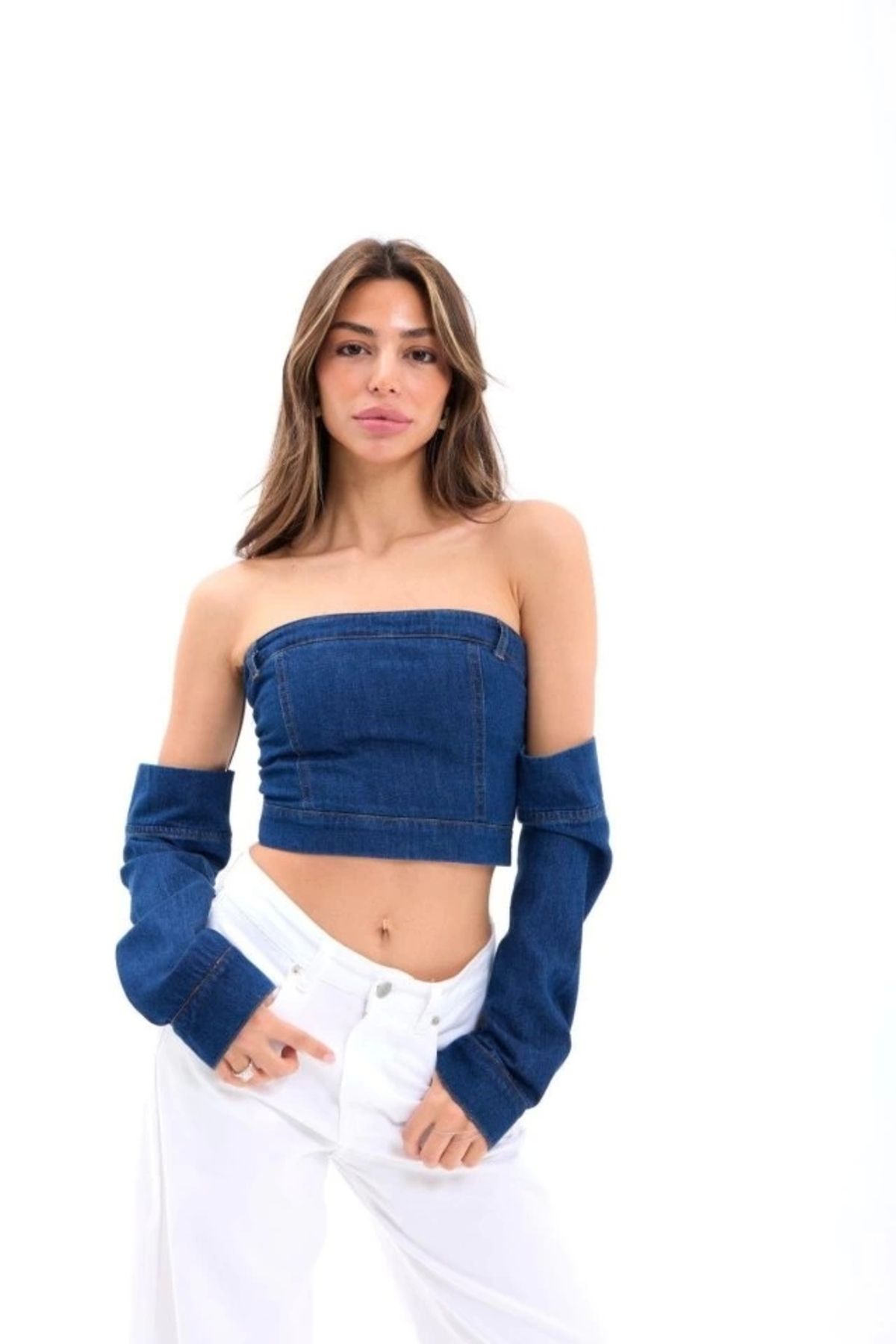Silerra 7357 KOT CROP-MAVİ