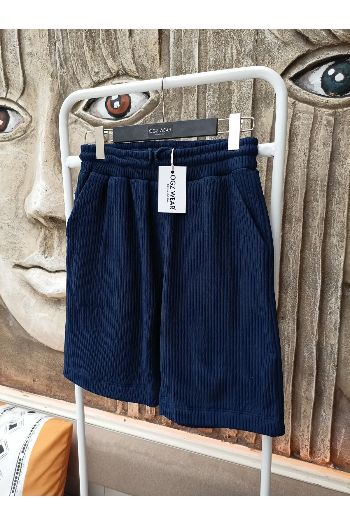 Scornic Ogz Wear Premium Raşel Kumaş Beli Lastikli Şort