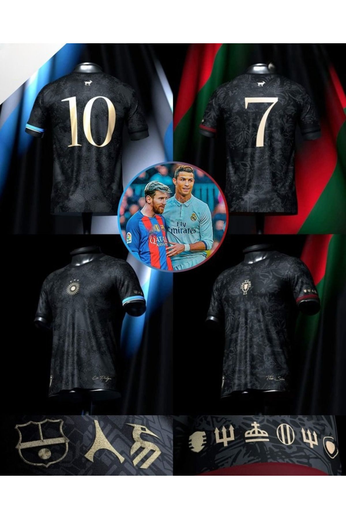 Atlas Global PORTEKİZ C.RONALDO THE SİU ARJANTİN MESSİ LA PULGA ÖZEL TASARIM FORMASI 2Lİ