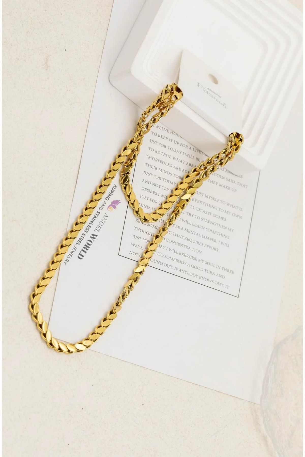 DAZLİNGACCESSORY Saf Çelik Arpa Kolye