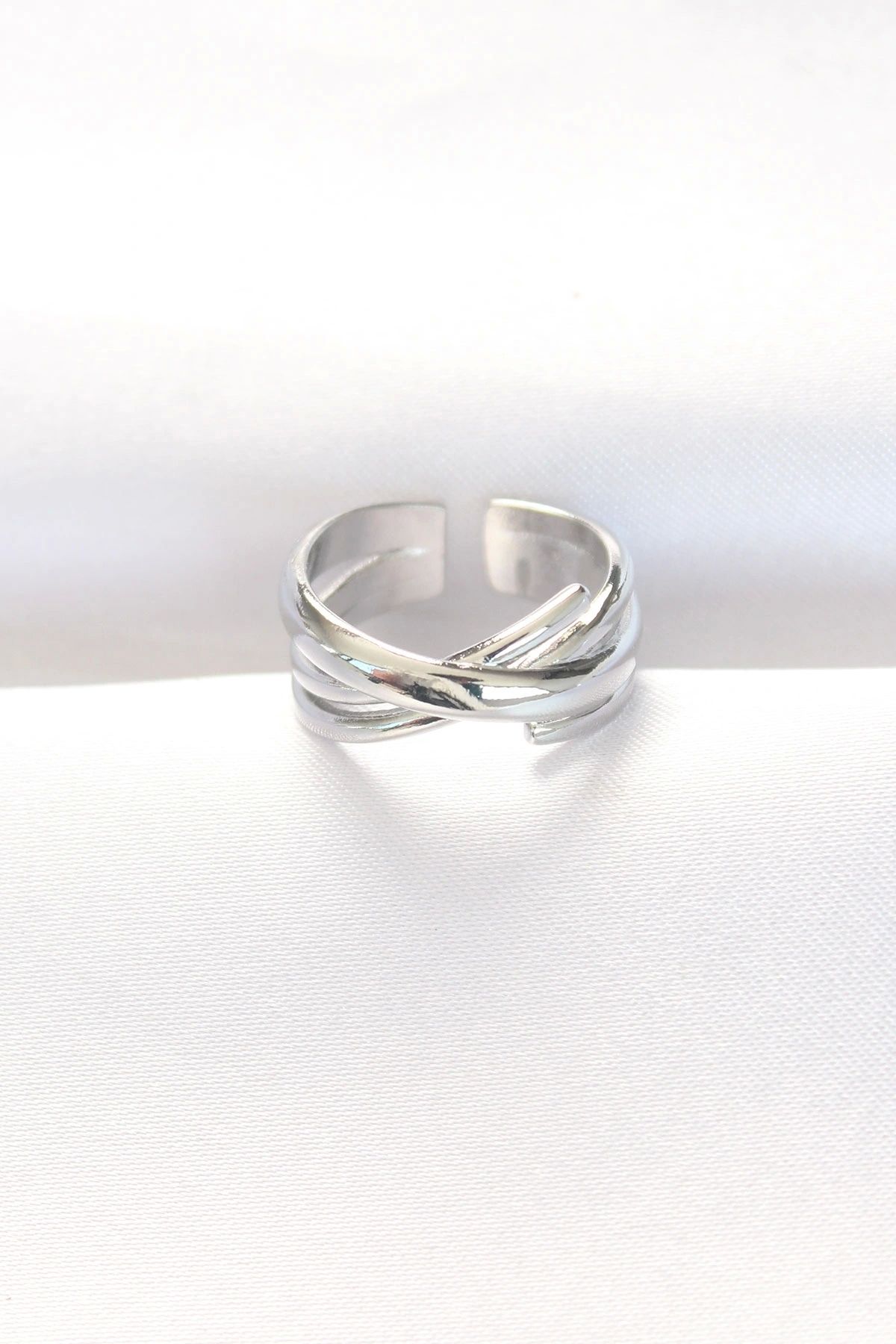 OurStyles Kalın Silver Renk Ayarlanabilir Yüzük - TJ-BYK3102
