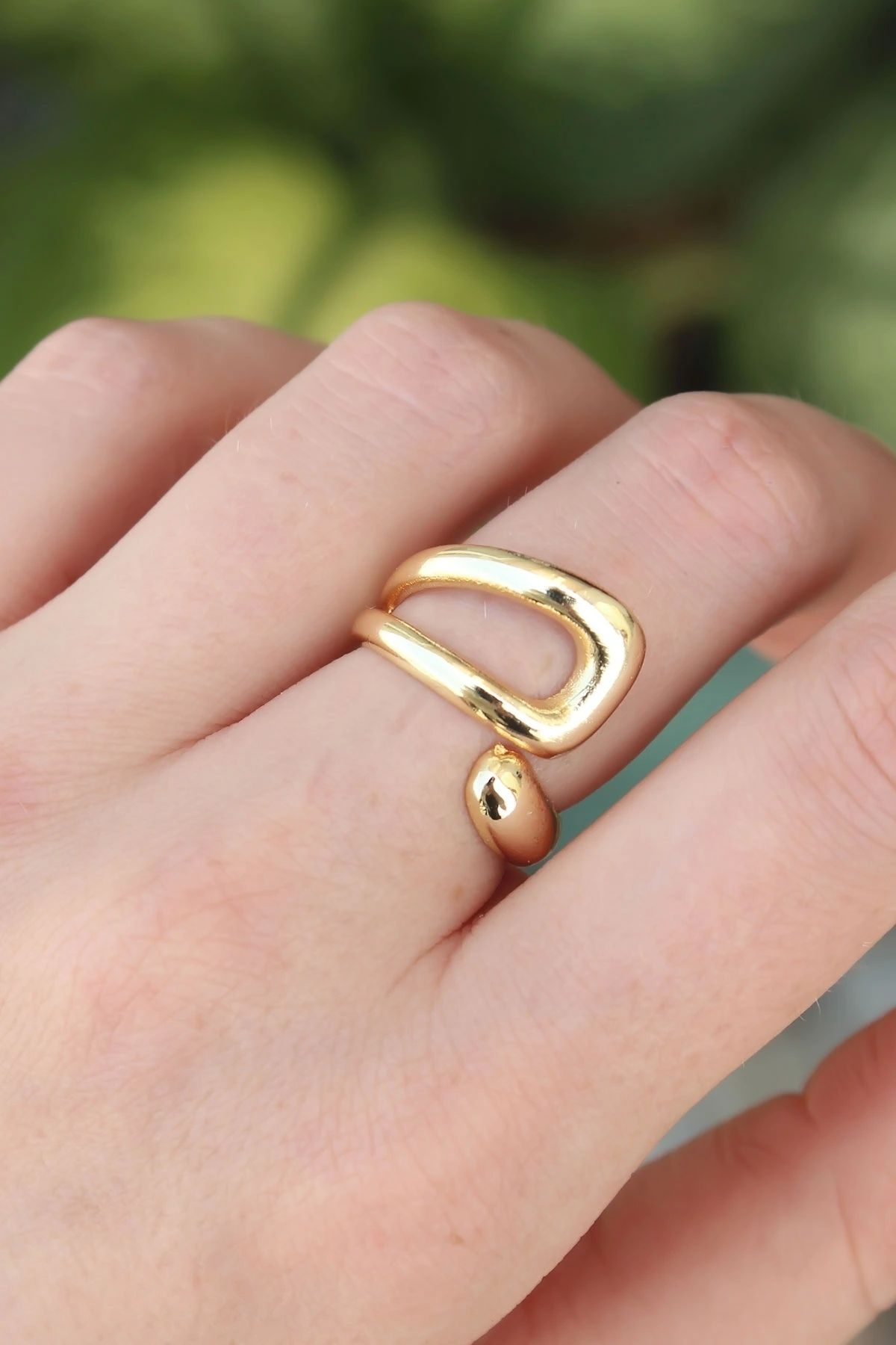 OurStyles Pirinç Gold Renk Ayarlanabilir Yüzük - TJ-BYK3176