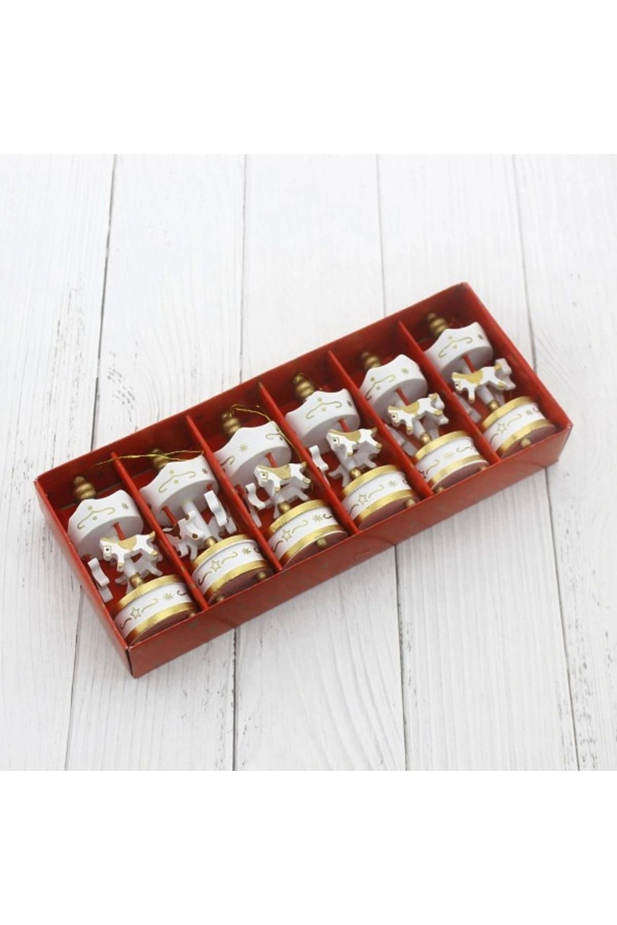 OurStyles Dekoratif 6'li Beyaz Mini Atlı Karınca