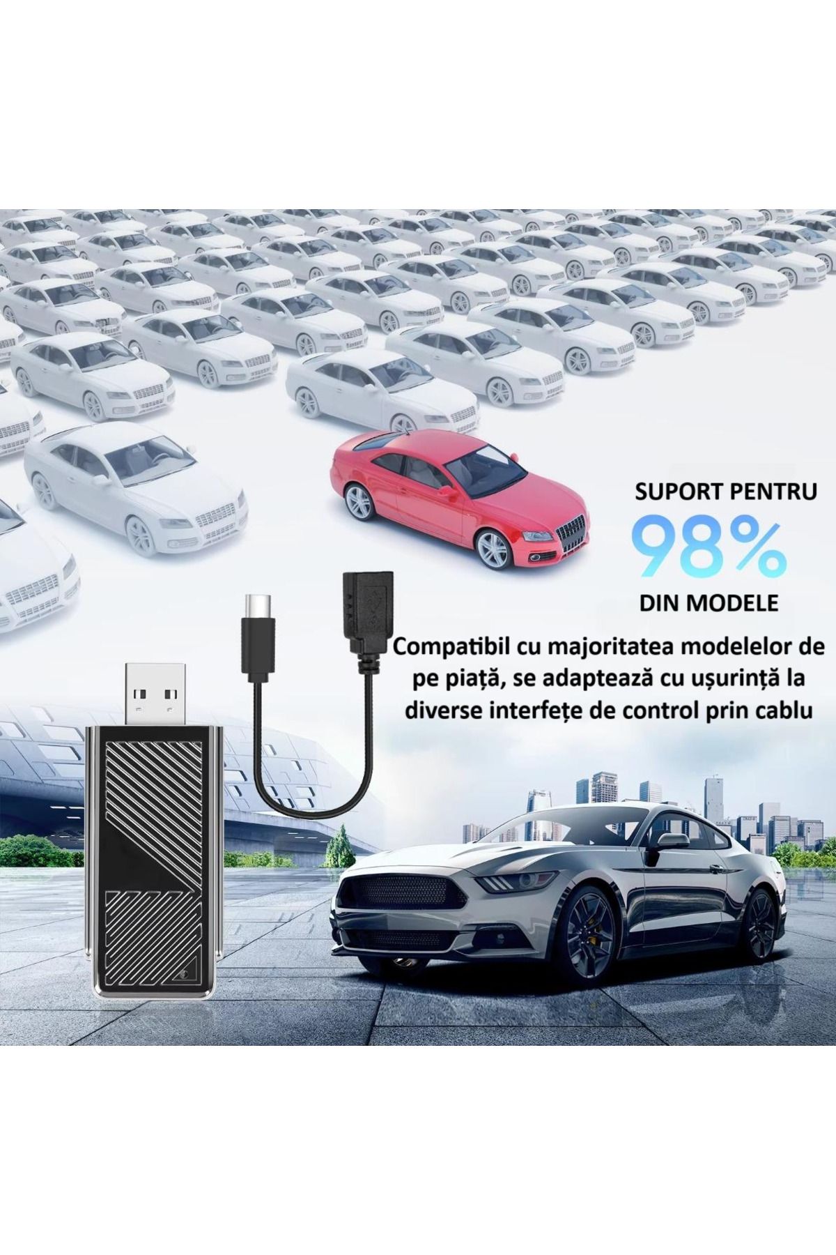 zyteq-Wireless adapter CarPlay & Android Auto ZYTEQ® 2-in-1, Plug-and-Play, WiFi 5GHz, BT, compact, silver 8